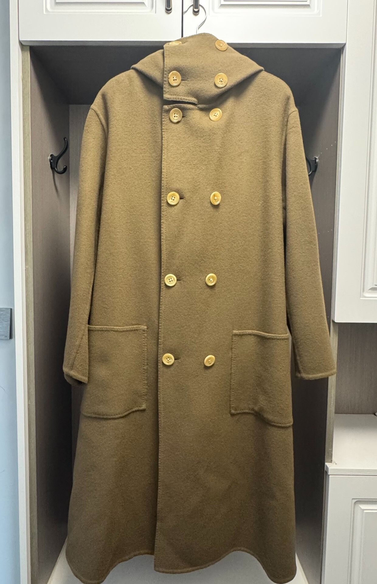 Yohji Yamamoto Yohji Yamamoto Double-Breasted Hooded Coat Size US M / EU 48-50 / 2 - 1 Thumbnail