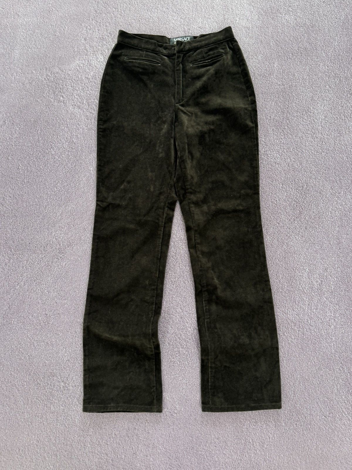 Versace Versace Early 90’s Corduroy Luxury Y2K Cowgirl Pants Size 26" / US 2 / IT 38 - 1 Thumbnail