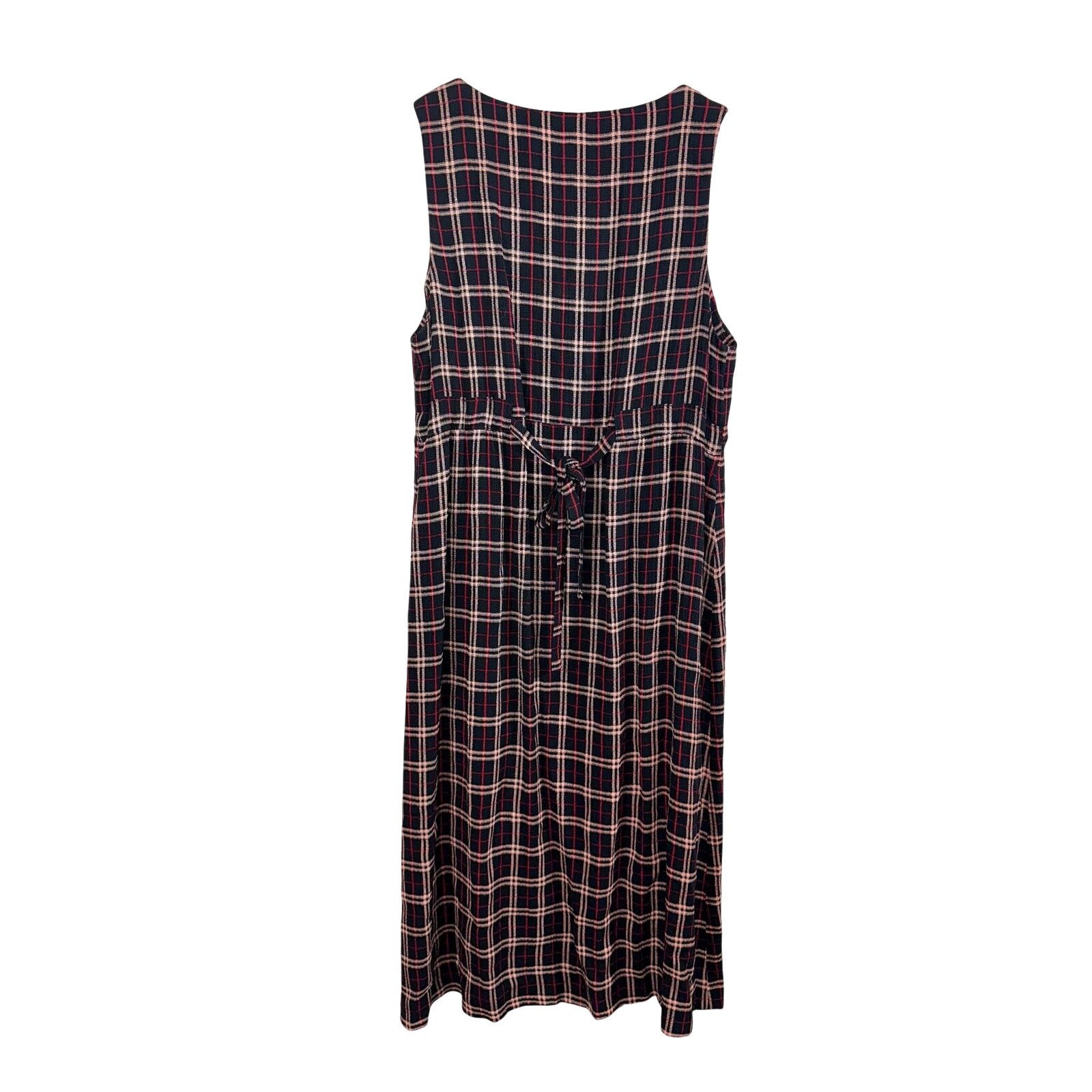 Vintage 90s Talbots Dress 10P NOS Womens Dress Midi Plaid Overall Size L / US 10 / IT 46 - 2 Thumbnail