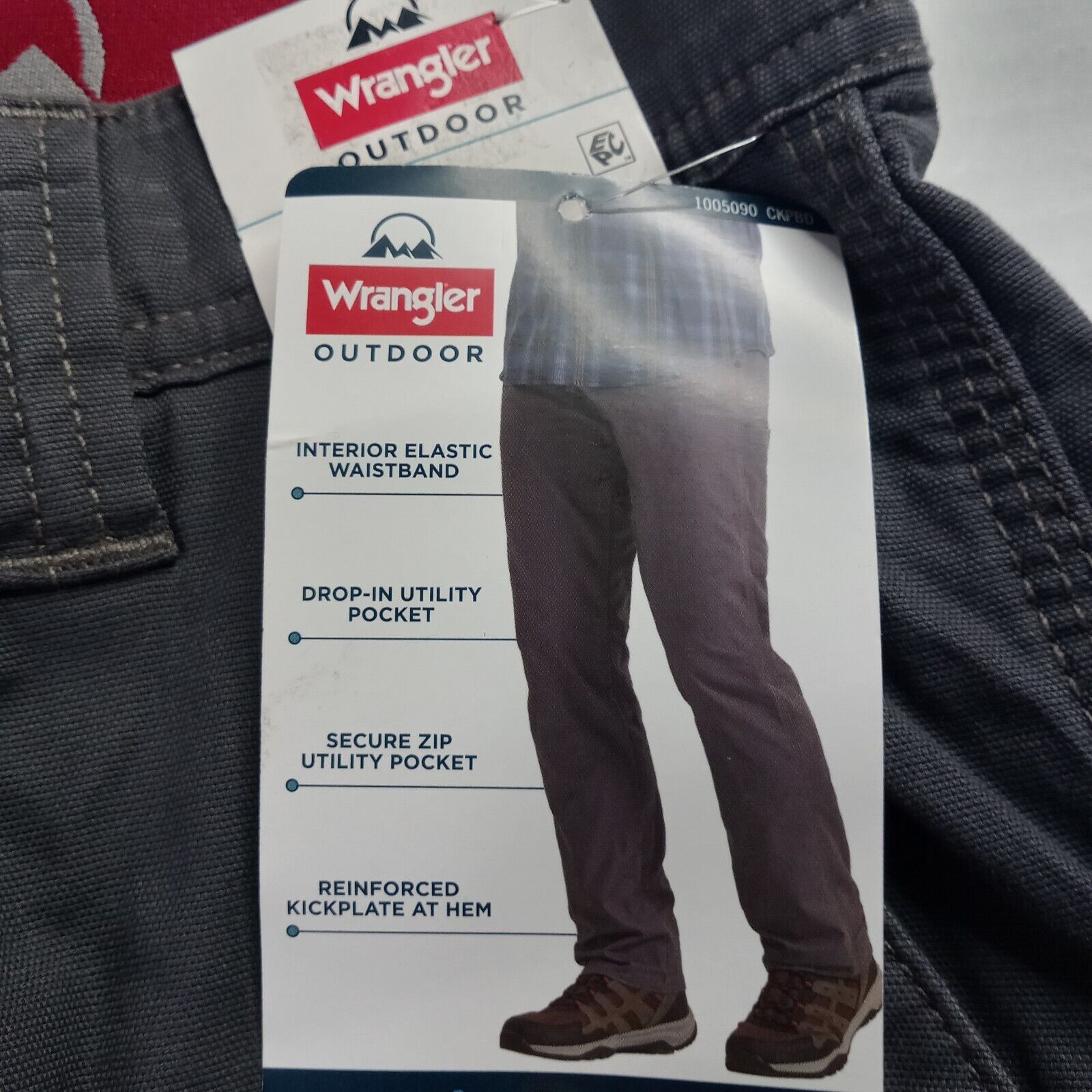 Wrangler Wrangler Outdoor Utility Pants Mens 30x32 Gray Straight Fit Size US 30 / EU 46 - 5 Thumbnail