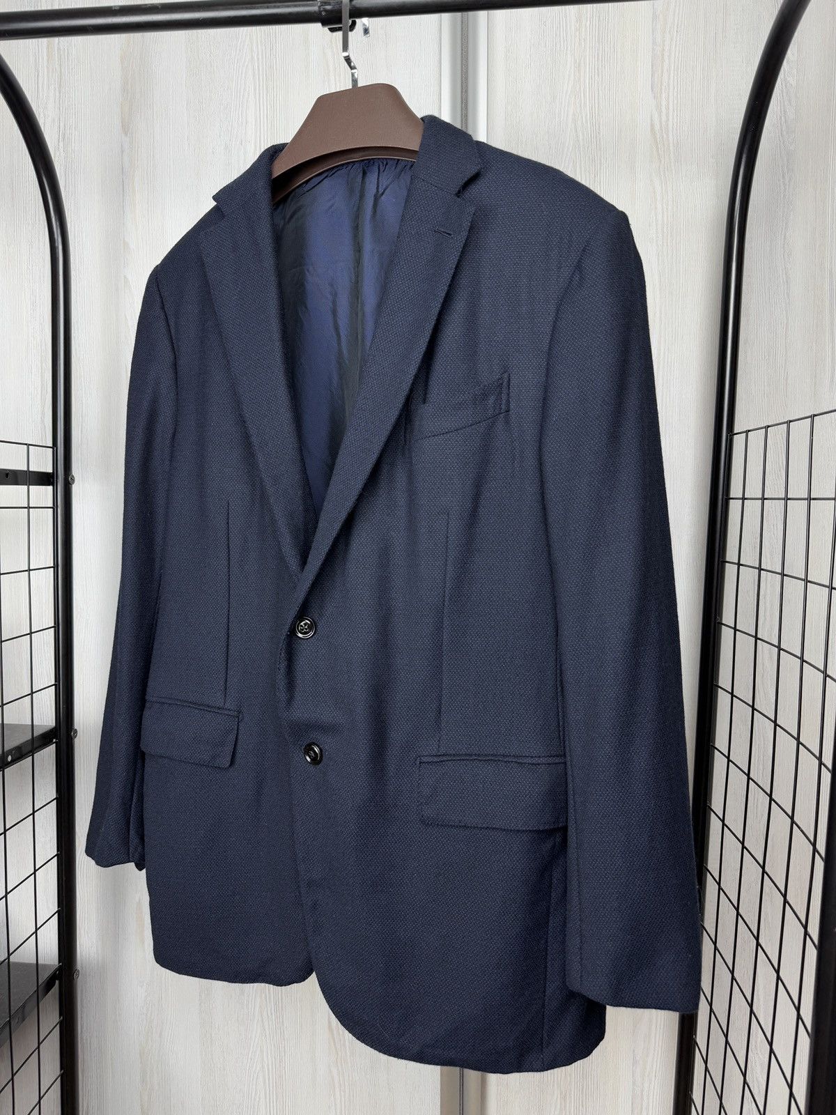 Ermenegildo Zegna Ermenegildo Zegna Milano Easy Navy Blue wool jacket blazer Size 46R - 5 Thumbnail