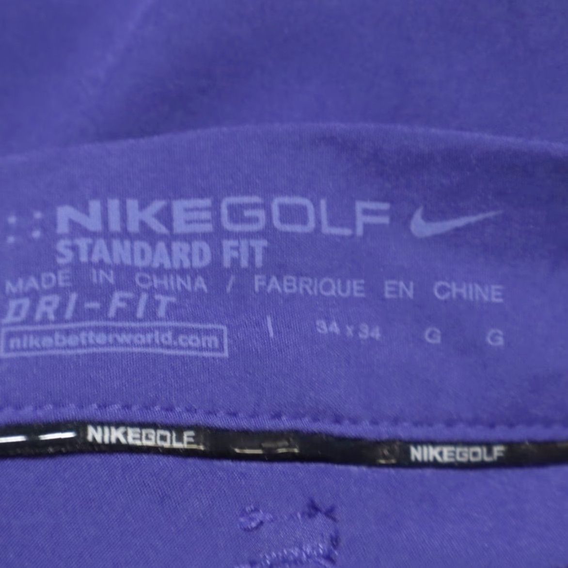 Nike Nike Golf Pants Blue Men's 34 Flat Front Dri-Fit High Stretch Polyester Microfiber Chino Casual Regular Fit Size US 34 / EU 50 - 5 Thumbnail