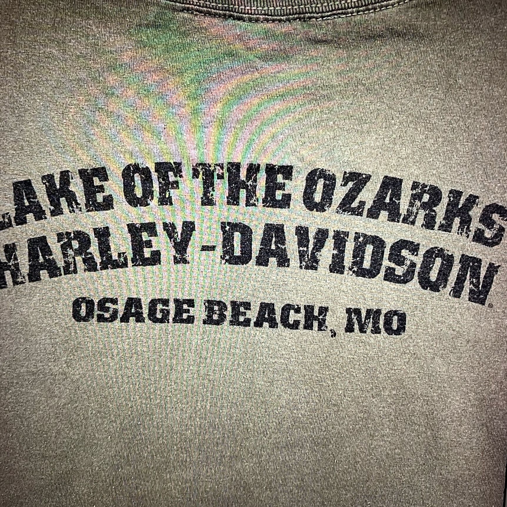 Harley Davidson VINTAGE Harley-Davidson T-Shirt Men Small Army Green Graphic Print Crew Neck Cotton Retro Outdoor Size US S / EU 44-46 / 1 - 4 Thumbnail