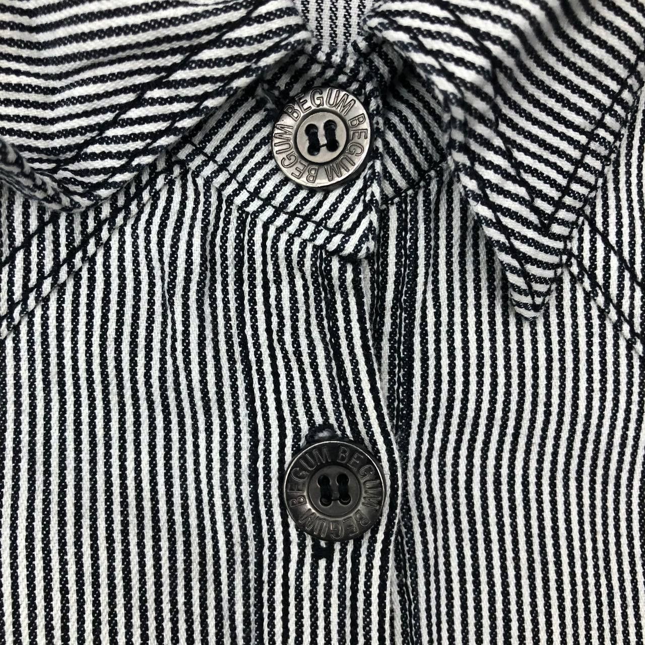 Japanese Brand P695 BEGUM X CUSTOM GARAGE HICKORY STRIPED COVERALLS Size US M / EU 48-50 / 2 - 8 Thumbnail