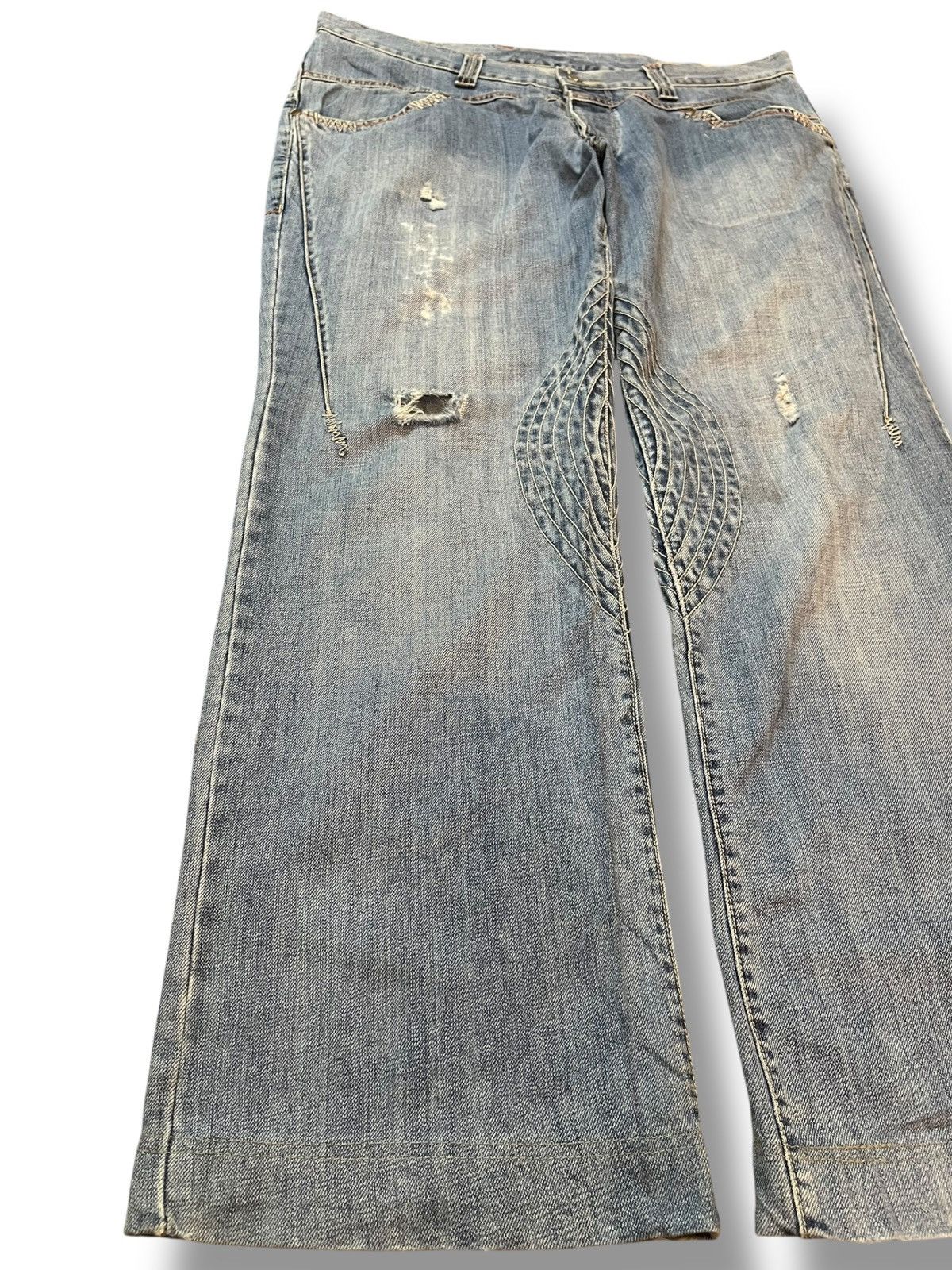 Beauty Beast Vintage Ikka Baggy Wide Leg Avant Garde Grunge Denjm Size US 38 / EU 54 - 4 Thumbnail