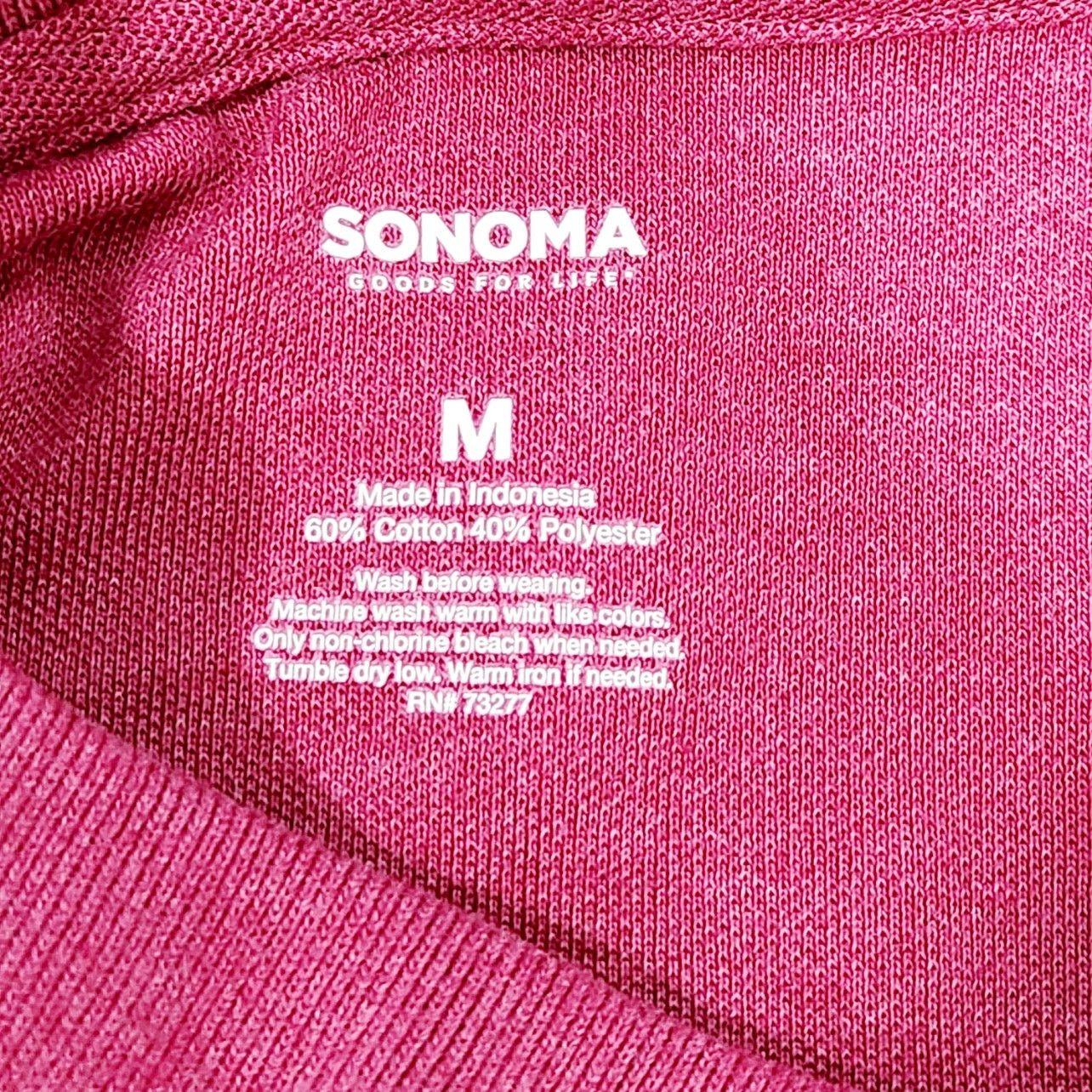 Other Sonoma Burgundy Supersoft Pique Polo Medium New With Tags Size US M / EU 48-50 / 2 - 5 Thumbnail
