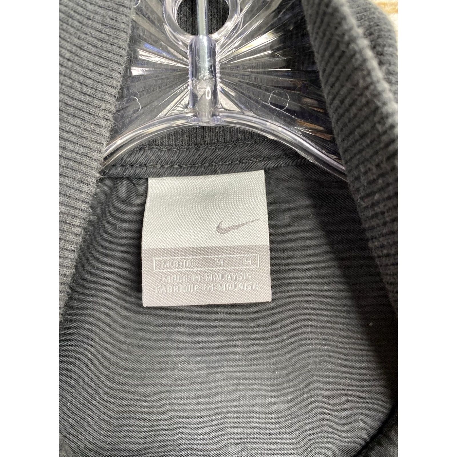 Nike VINTAGE Nike Moto Style Track Jacket Womens M Black Lightweight Swoosh Y2K Size M / US 6-8 / IT 42-44 - 3 Thumbnail