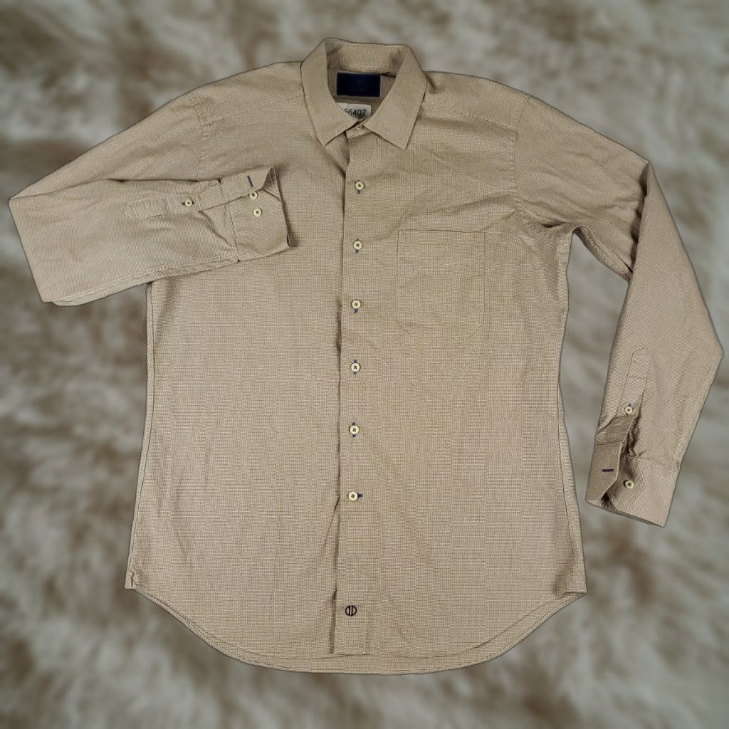 David Donahue David Donahue Shirt Mens Large Brown Casual Button Up Long Sleeve Size US L / EU 52-54 / 3 - 1 Thumbnail
