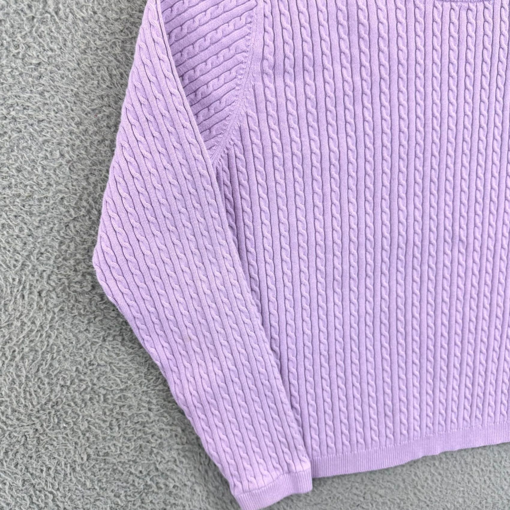 Izod Izod Sweater Womens XL Purple C Flex Long Sleeve Cable Knit Golf Casual Pullover Size XL / US 12-14 / IT 48-50 - 4 Thumbnail