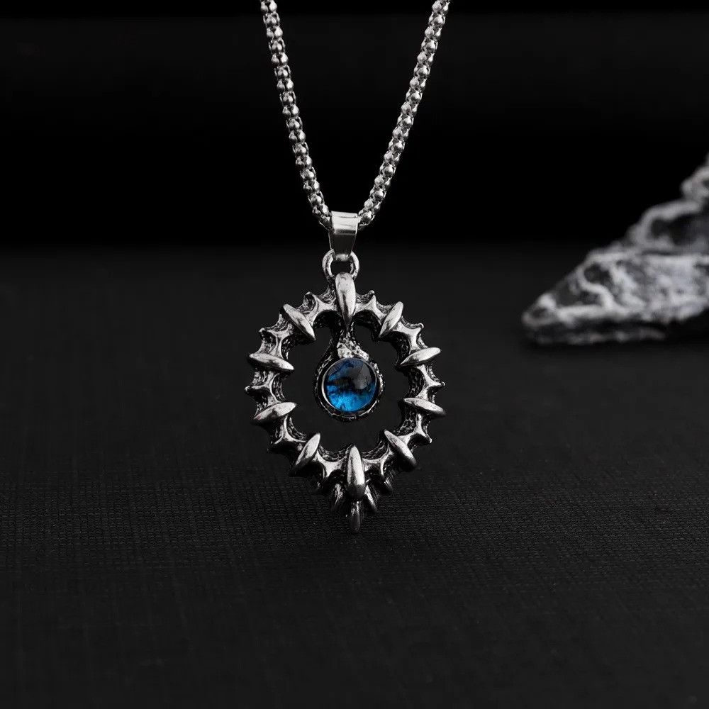 Jewelry Devil Blue Eye Necklace Nordic Zinc Alloy Pendant Size ONE SIZE - 5 Thumbnail