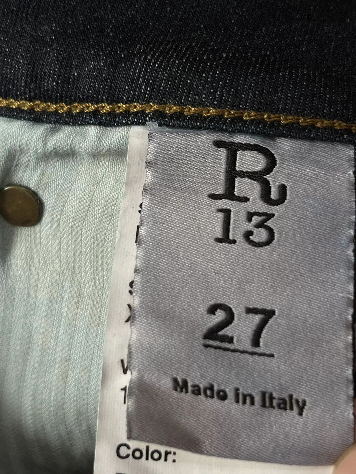 R13 R13 Slim Fit Blue Jeans. Size 27" / US 4 / IT 40 - 6 Thumbnail