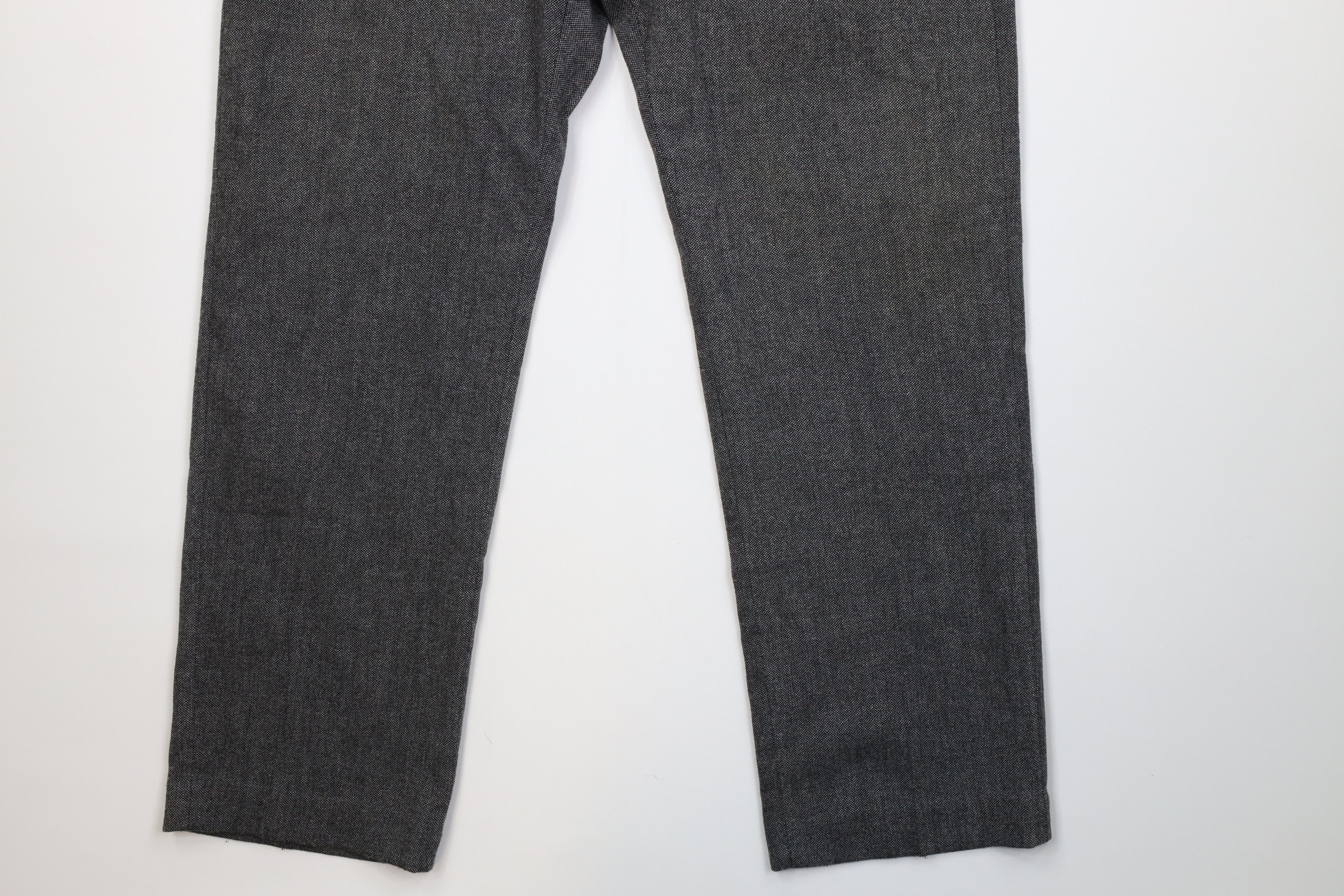 Express Express Flannel Wool Blend Knit Wide Leg Chino Pants Gray Size US 36 / EU 52 - 4 Thumbnail