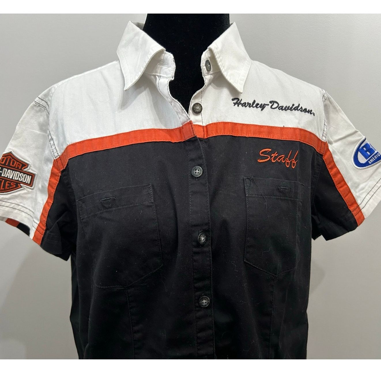 Harley Davidson Harley-Davidson Staff Shirt Black Orange White Women’s M Size M / US 6-8 / IT 42-44 - 1 Thumbnail