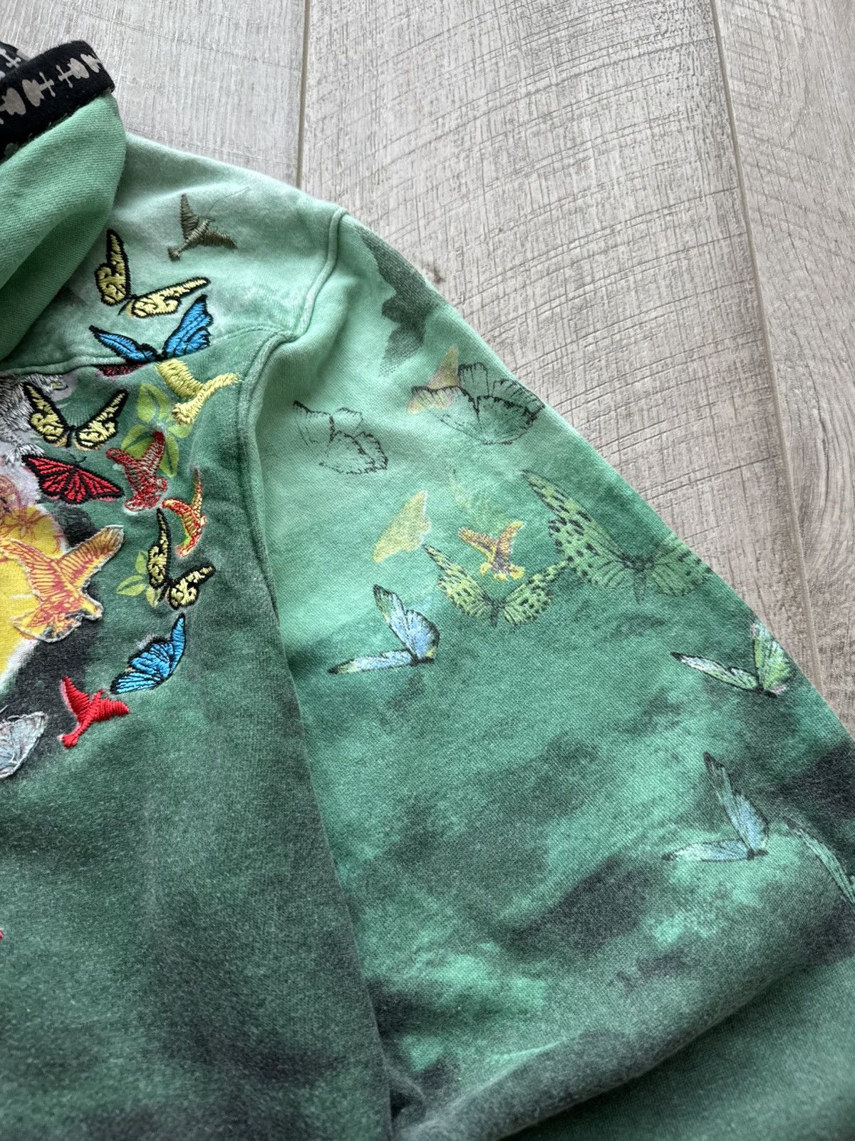 If Six Was Nine Vintage Elvis Jesus Couture flowers butterflies graffiti zip Size US L / EU 52-54 / 3 - 11 Thumbnail
