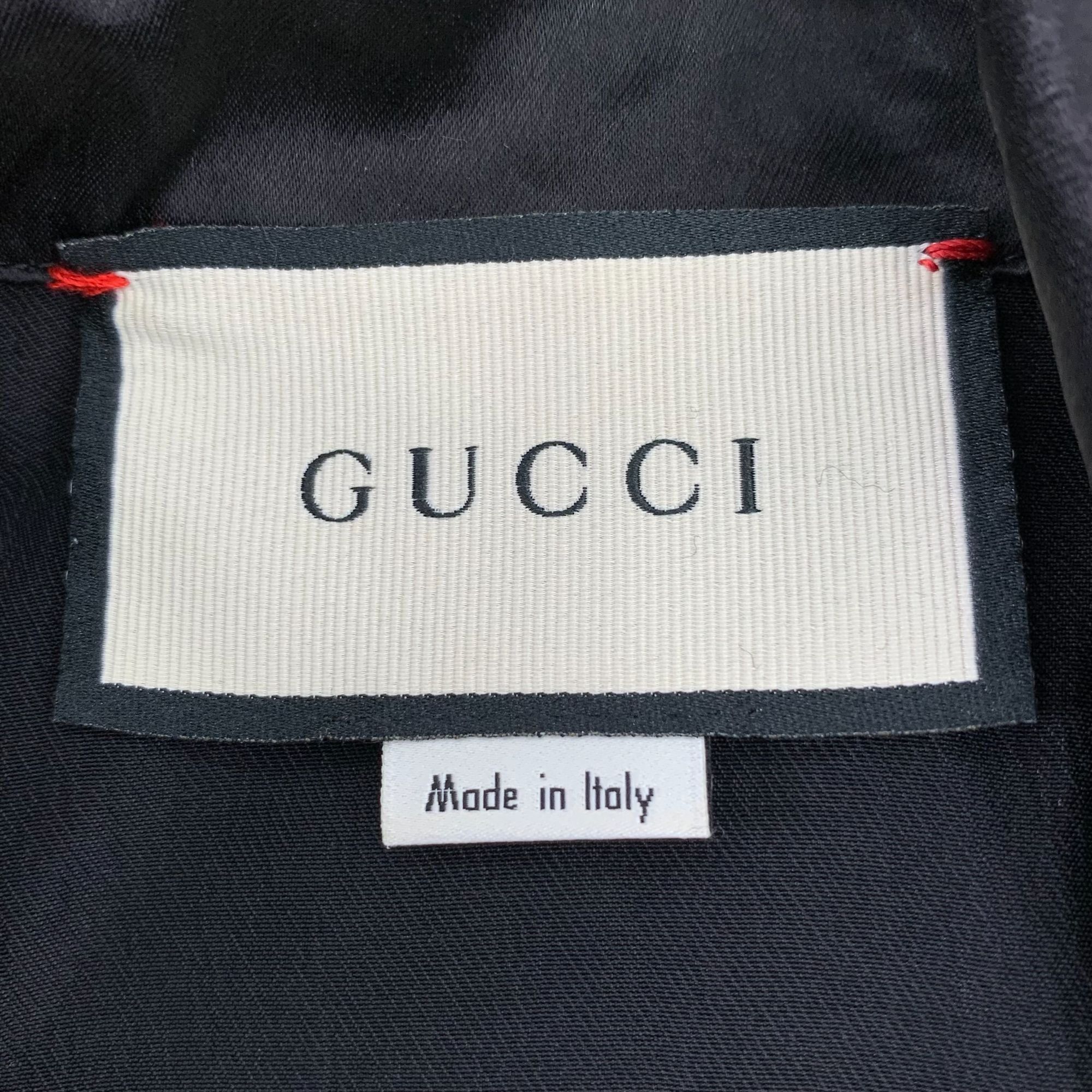 Gucci Gucci Black Button-Down Shirt With Iconic Web Stripe Trim Size US XS / EU 42 / 0 - 5 Thumbnail