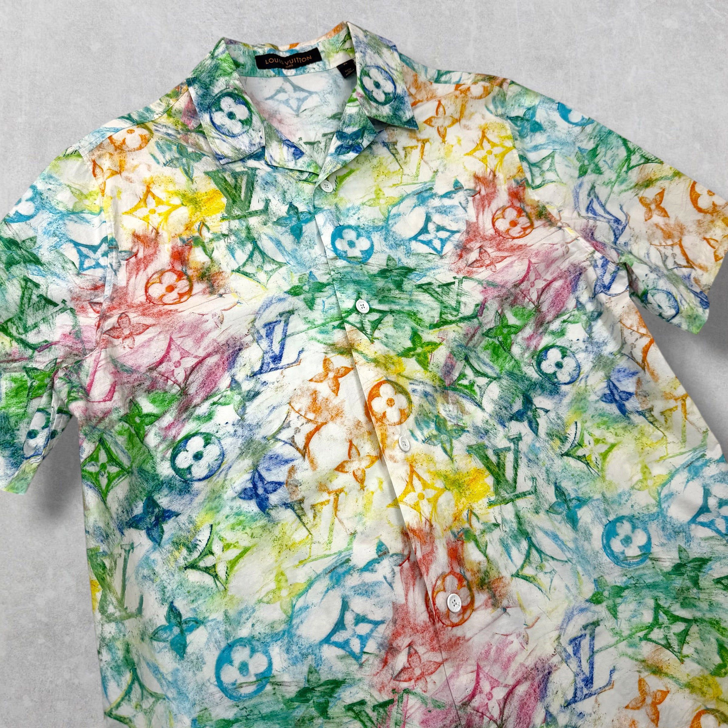 Louis Vuitton Louis Vuitton Multicolor Pastel Monogram Shirt XL Size US XL / EU 56 / 4 - 3 Thumbnail