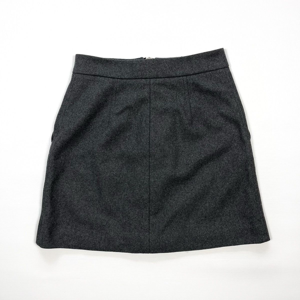 Acne Studios Acne Studios Suraya Flannel Mini Skirt Wool Size 34 Zip Gray Size 34" / US 12 / IT 48 - 12 Thumbnail