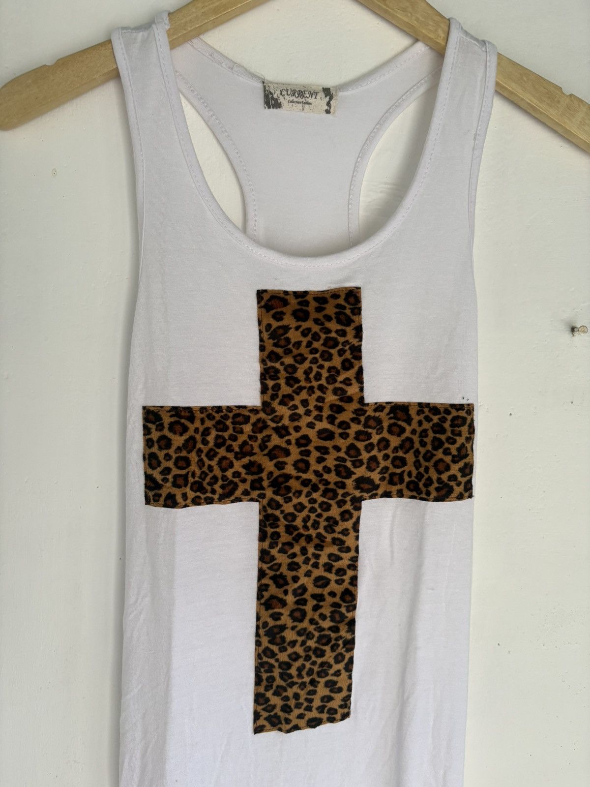 Japanese Brand Vintage Current Cross Leopard Tank Top Size US XS / EU 42 / 0 - 3 Thumbnail