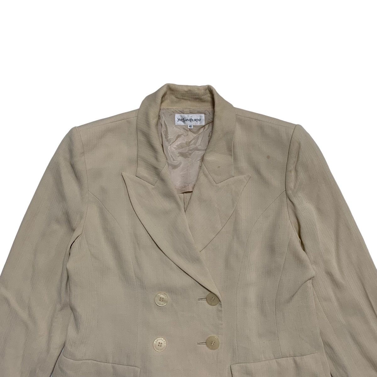 Yves Saint Laurent Yves Saint Laurent Double Breast Jacket Size S / US 4 / IT 40 - 4 Thumbnail