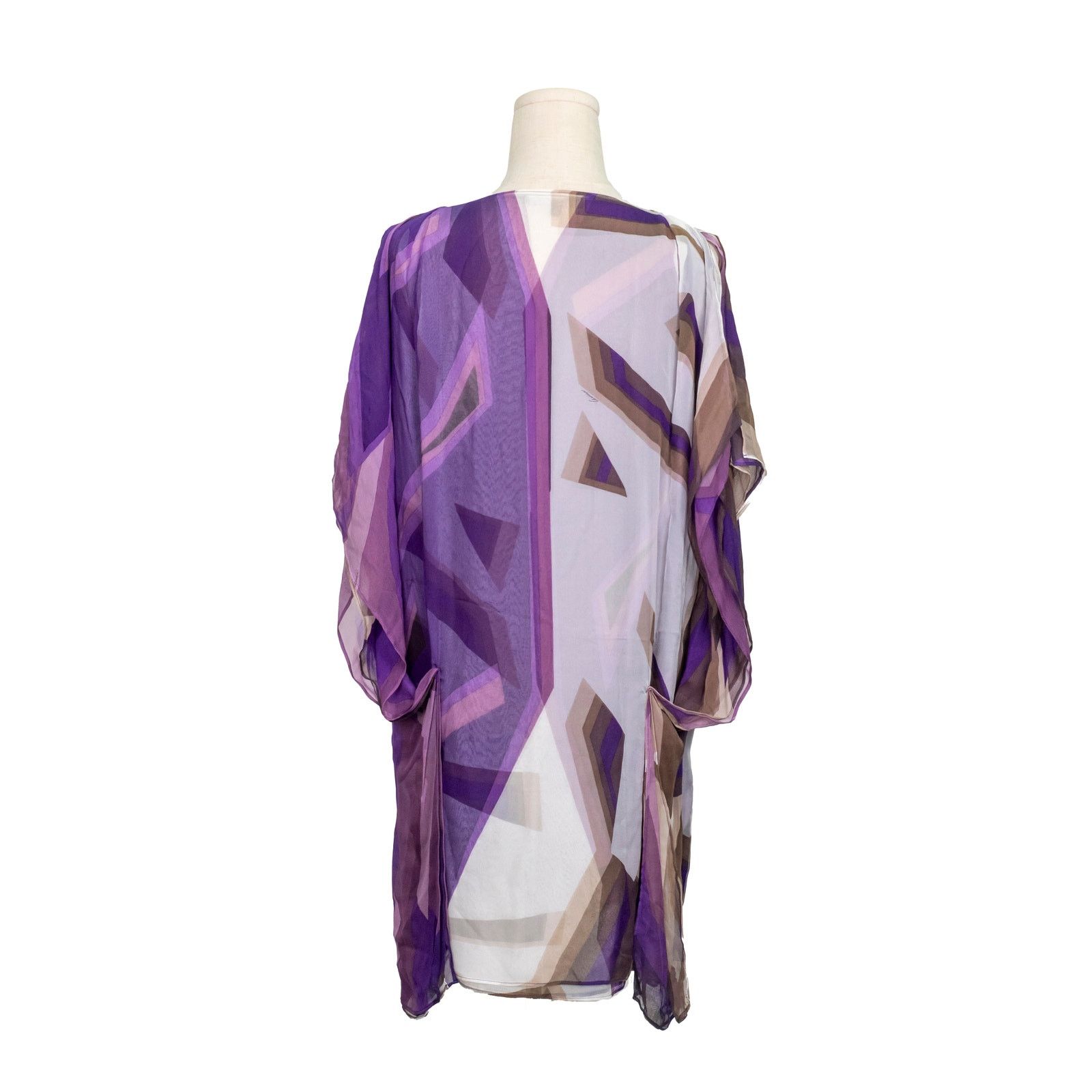 Gucci Gucci Purple Graphic Print Silk Dress Size S / US 4 / IT 40 - 1 Thumbnail