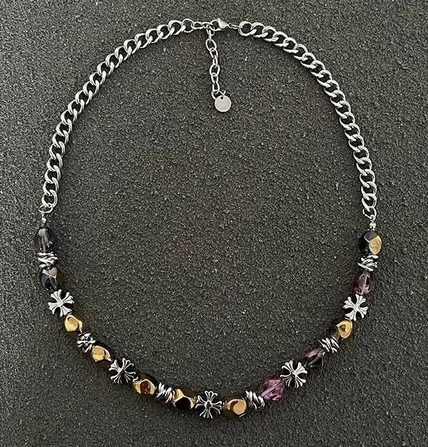 Japanese Brand × Jewelry Cross hologram holographic beads retro punk chain necklace Size ONE SIZE - 5 Thumbnail