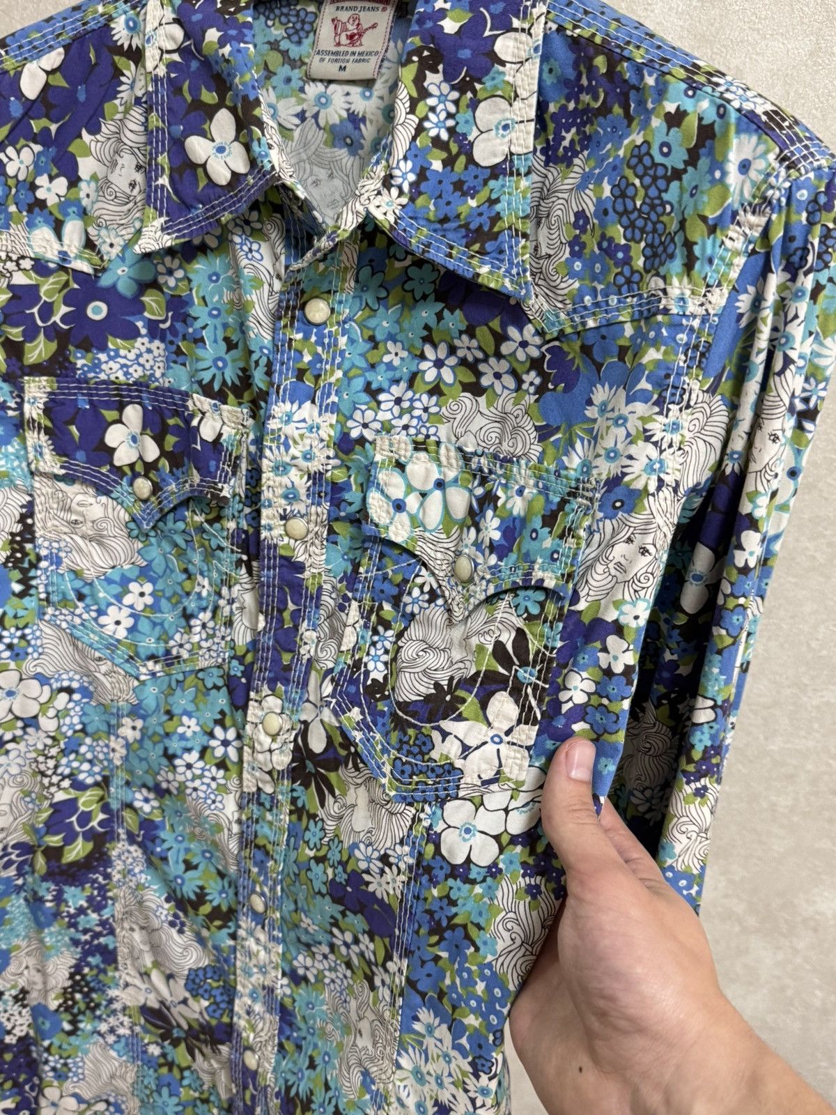True Religion Vintage True Religion Floral Print Shirt Jacket Men’s Size M Size US M / EU 48-50 / 2 - 6 Thumbnail