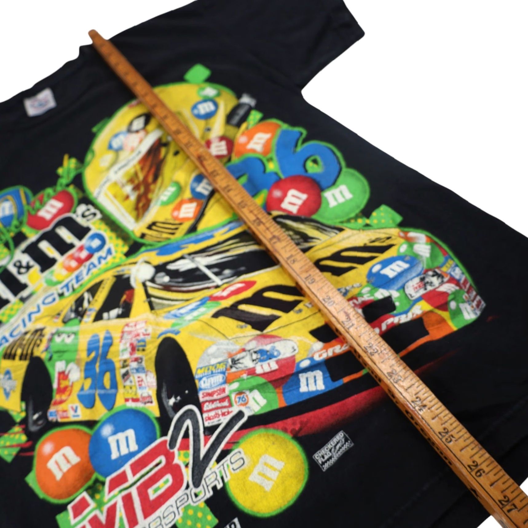 NASCAR VINTAGE Y2k M&Ms Racing Team Front/back Graphic T Shirt NASCAR Men M Black Shirts Mens Size US M / EU 48-50 / 2 - 7 Thumbnail