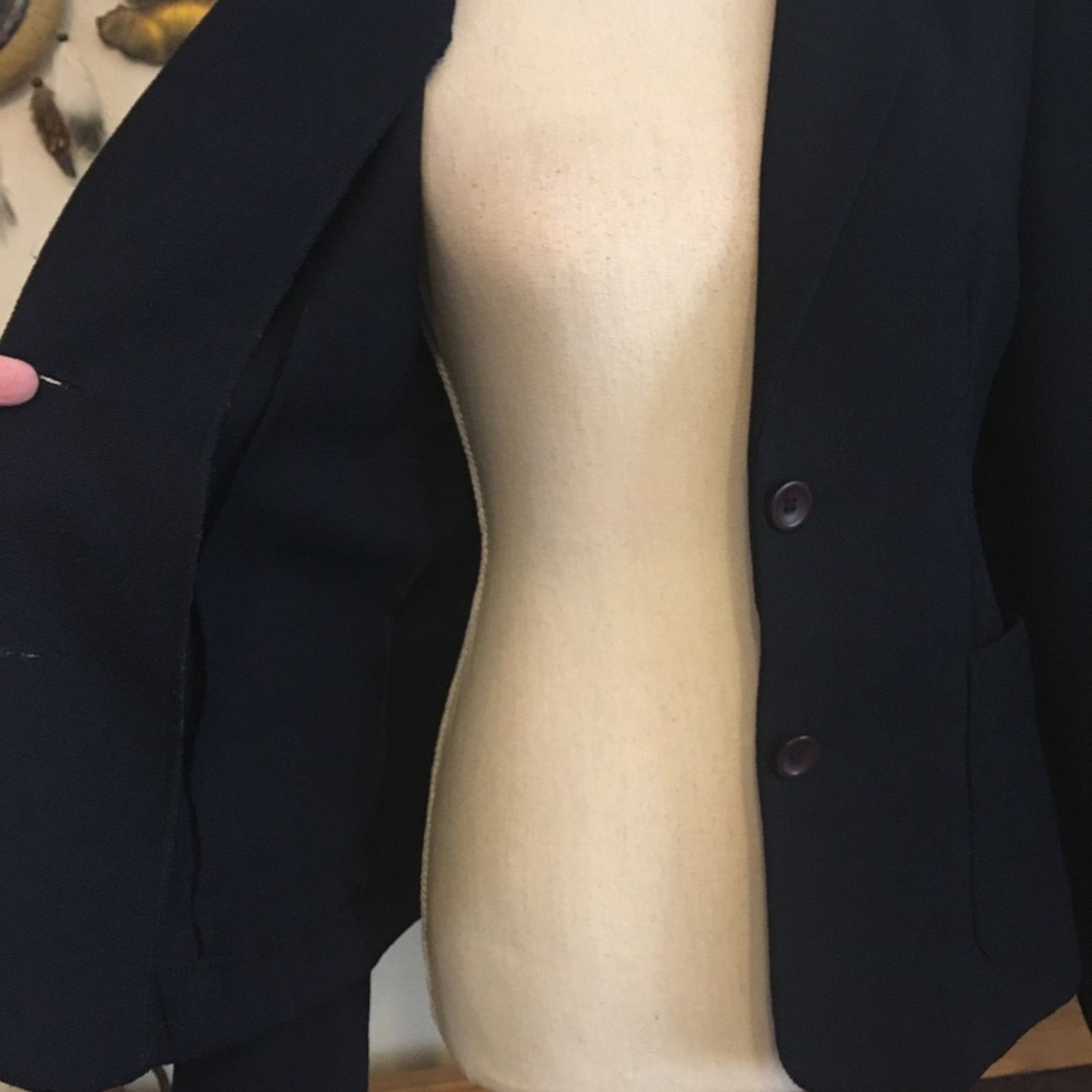 Vintage Vintage Tenzer dark navy textured career jacket Size XS / US 0-2 / IT 36-38 - 7 Thumbnail