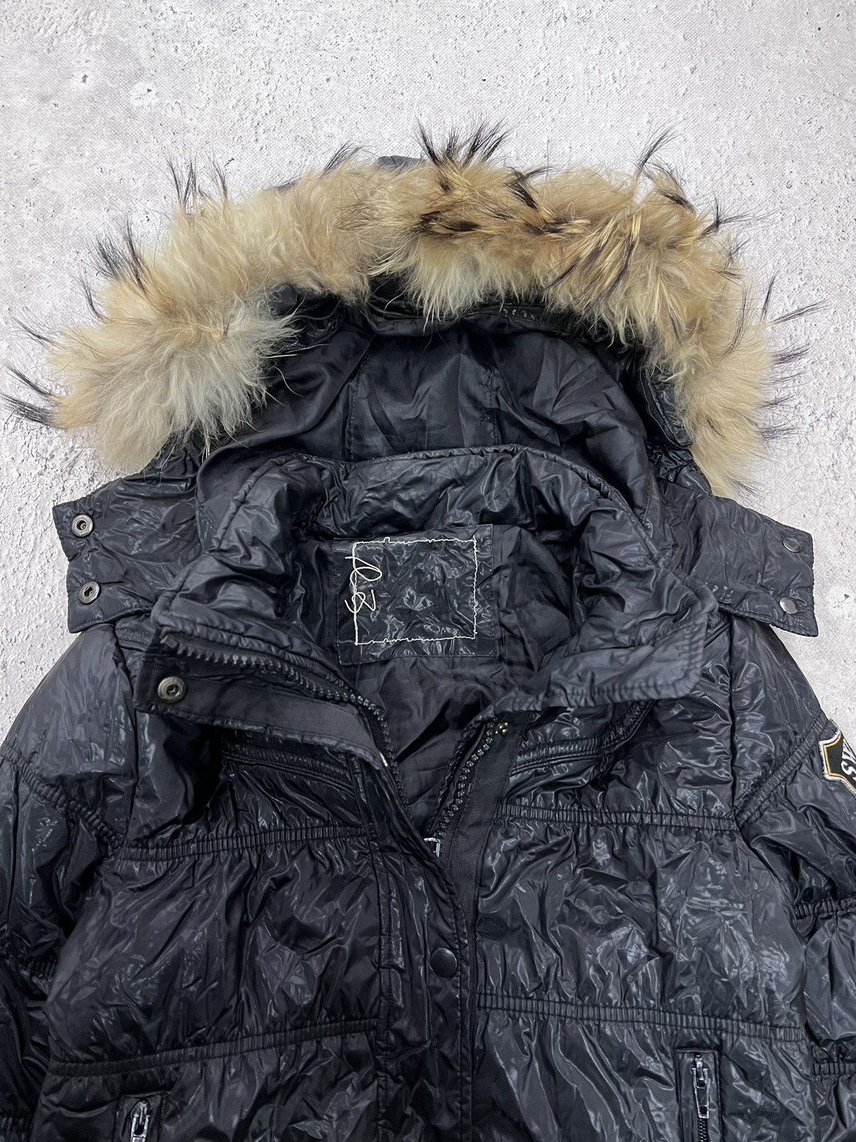 2000s Japanese Punk Grunge Fur PUFFER Jacket opium style