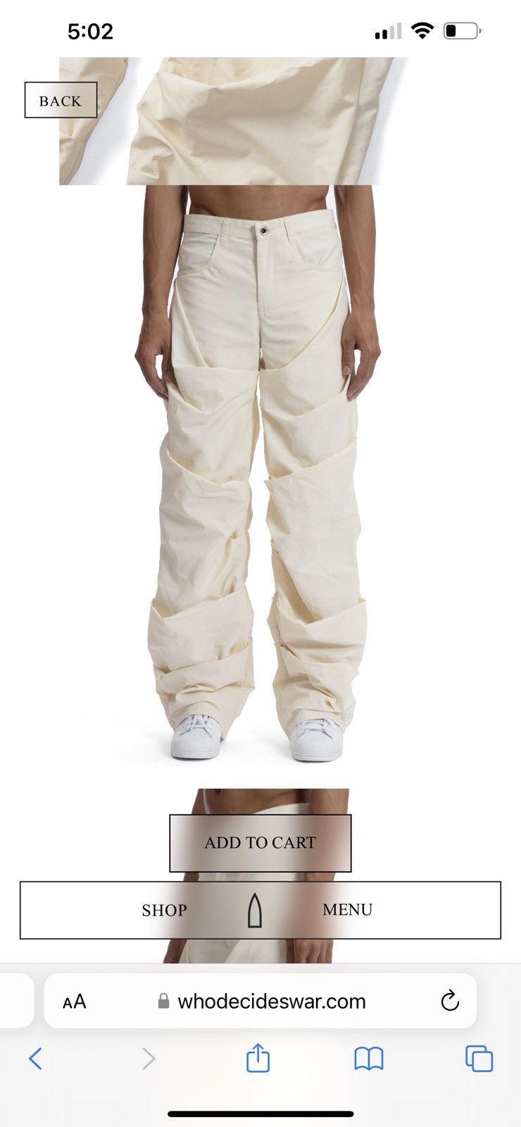 Who Decides War WDW DRAPED TROUSERS Size US 36 / EU 52 - 1 Thumbnail
