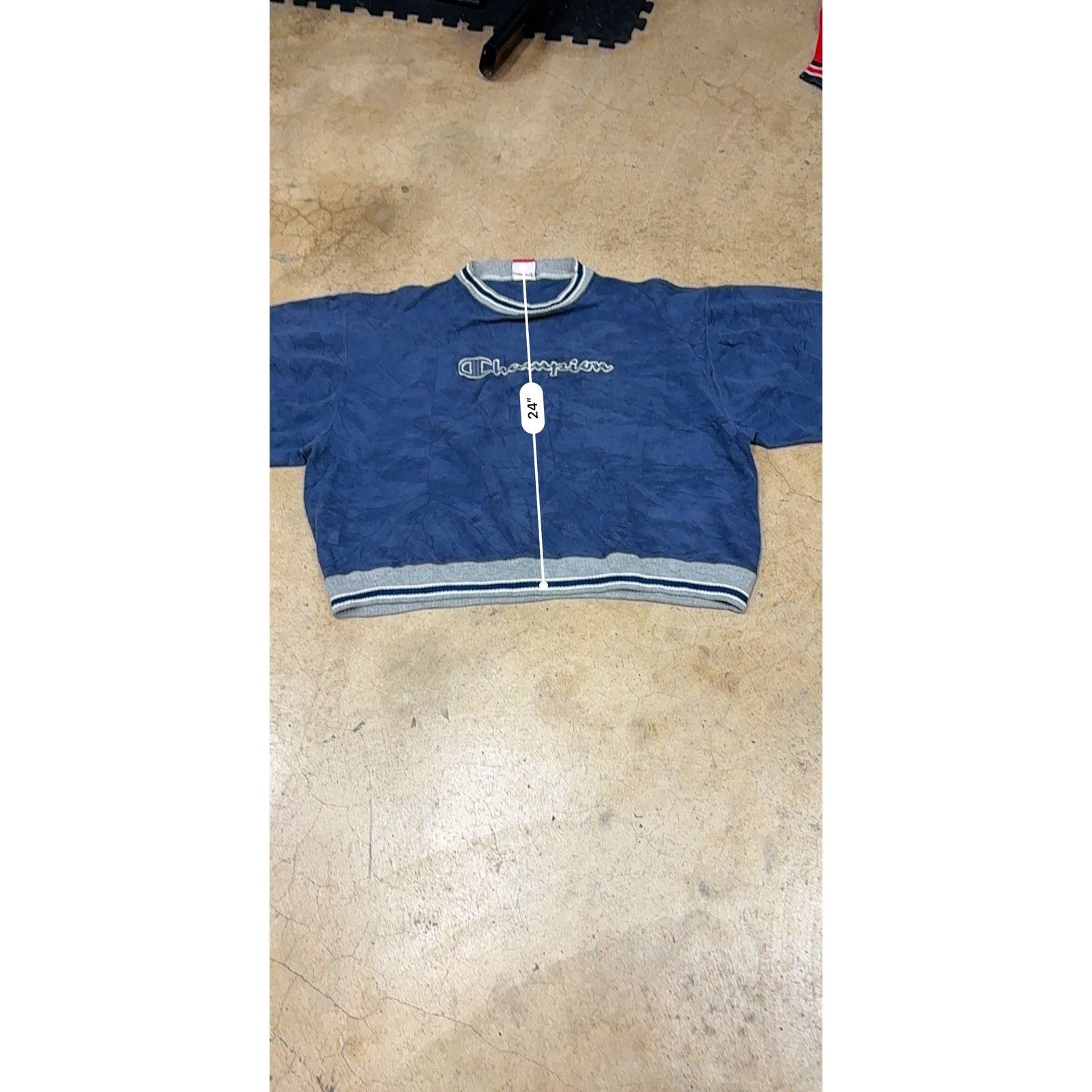 Champion Champion Vintage 90s Reverse Weave Navy Crewneck Sweater Size US XL / EU 56 / 4 - 11 Thumbnail