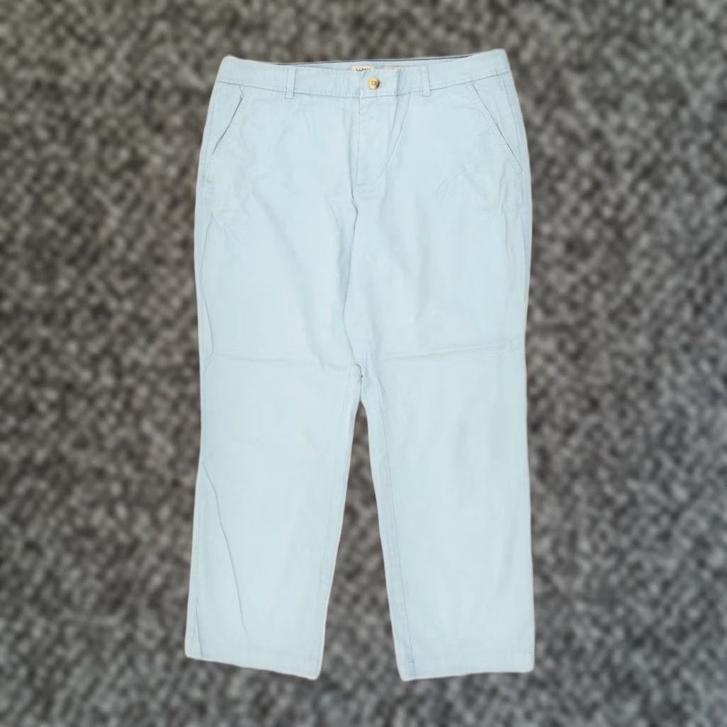 Vintage L.L.BEAN Womens Favorite Fit Slim Chino Trousers Blue US 12 Large W34 L26 Size 36" / US 14 / IT 50 - 1 Thumbnail