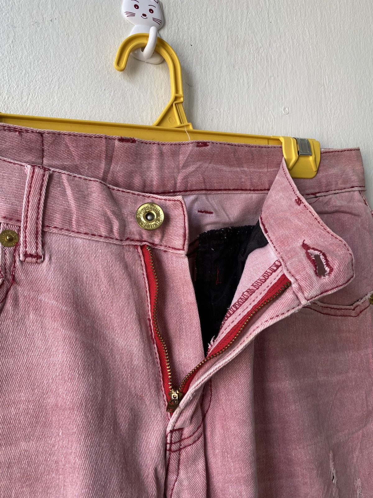If Six Was Nine Japanese Brand Apestein Flare Distressed Denim Size US 31 - 10 Thumbnail