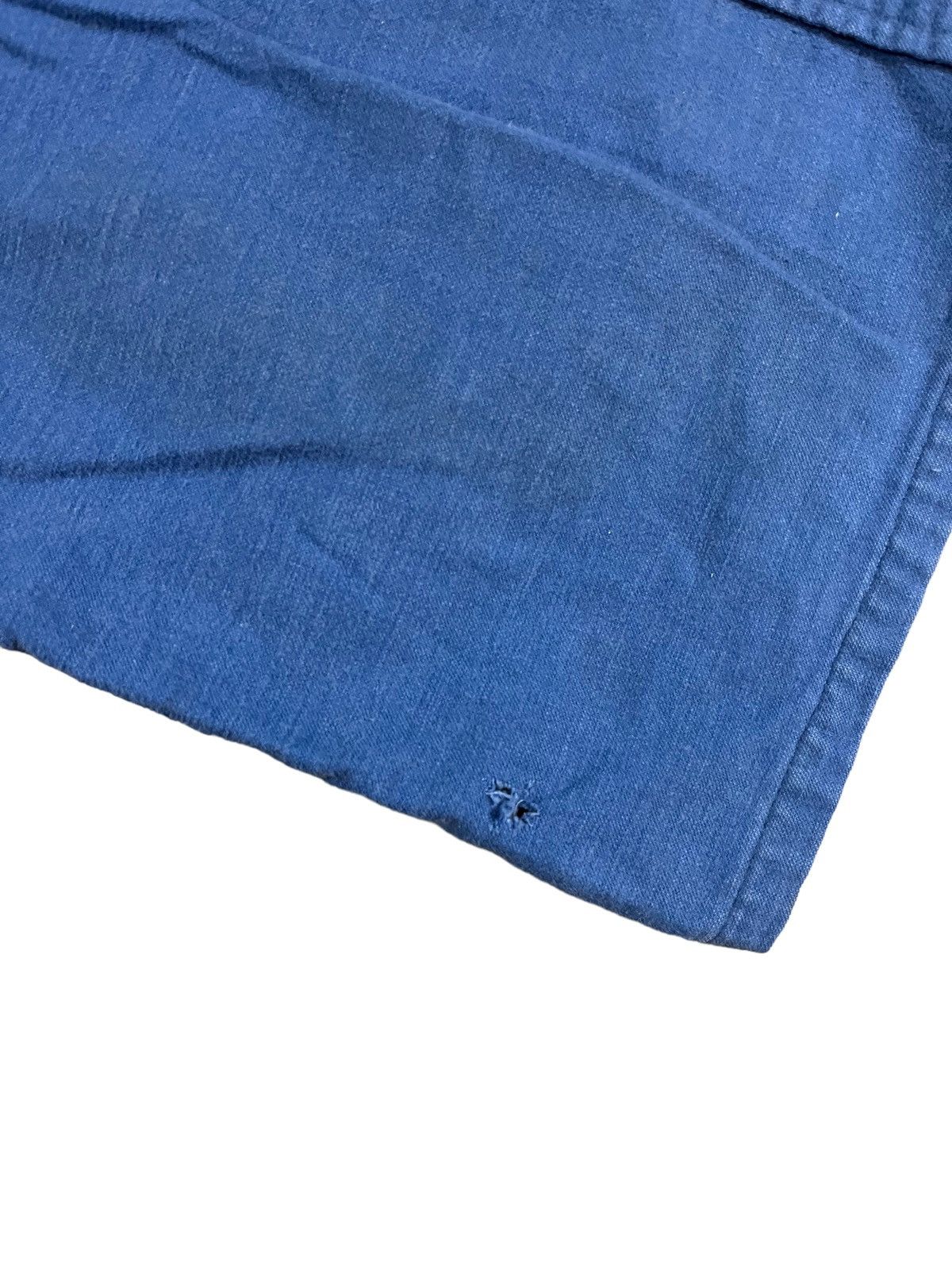 L.L. Bean Vintage 70s LL Bean Script Chamois Cloth Shirt Blue 10 Size M / US 6-8 / IT 42-44 - 7 Thumbnail