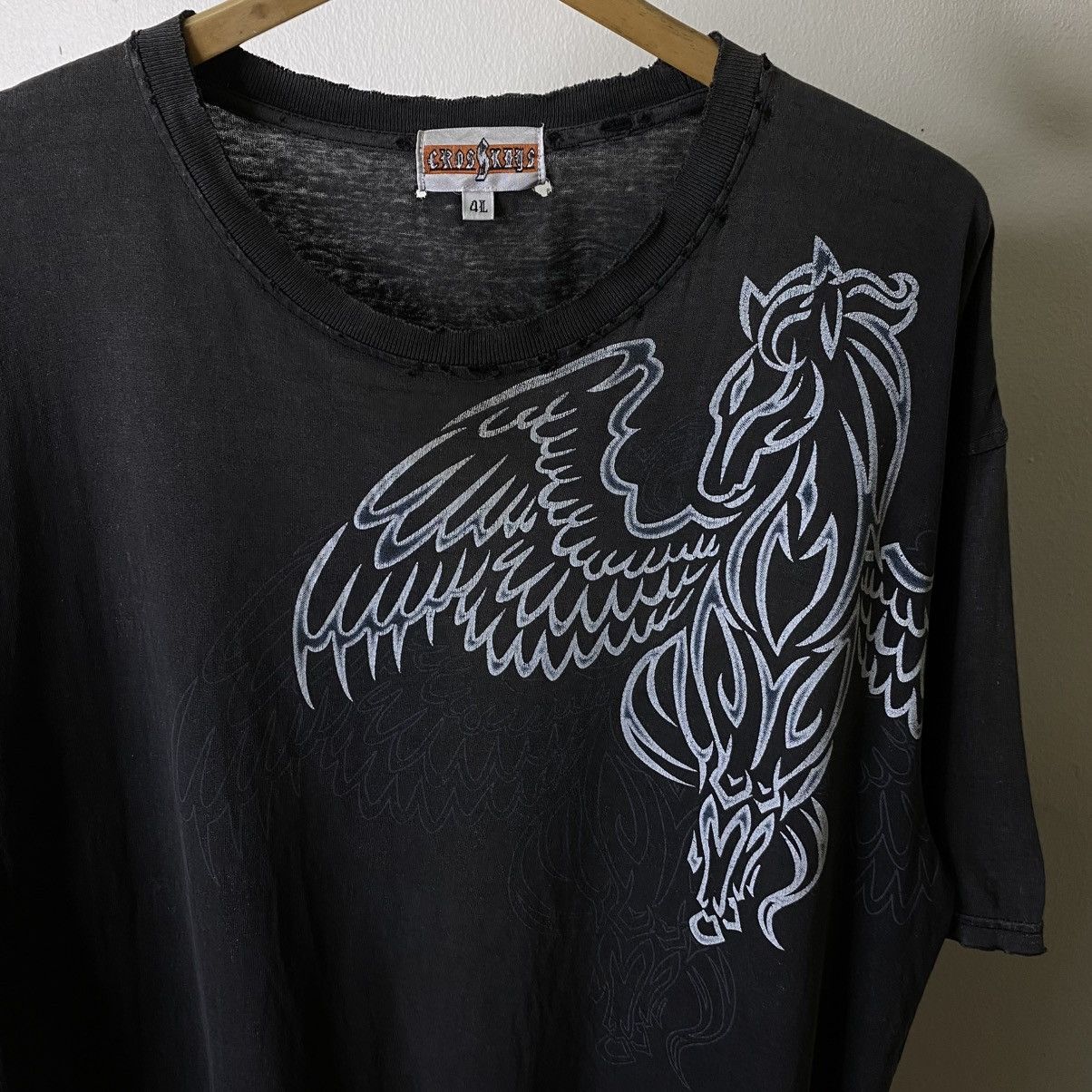 Affliction Crosskey Tribal Affliction Japanese Cyber Gothic Punk Grunge Size US XL / EU 56 / 4 - 2 Thumbnail