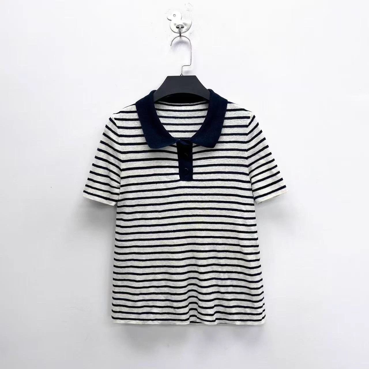 Dior NavyBlue Striped Lucky Star Logo Intarsia FR38
