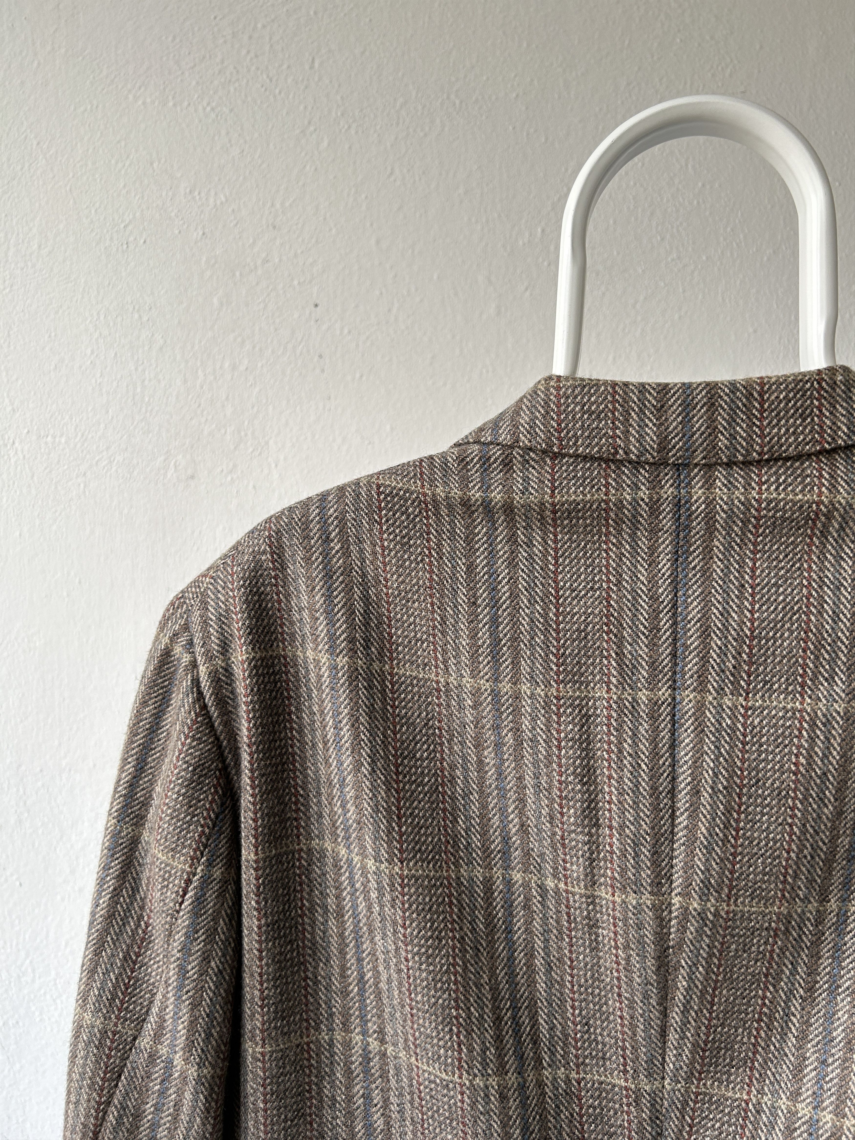 Vintage Vintage handmade checkered cashmere blazer Size 40S - 11 Thumbnail