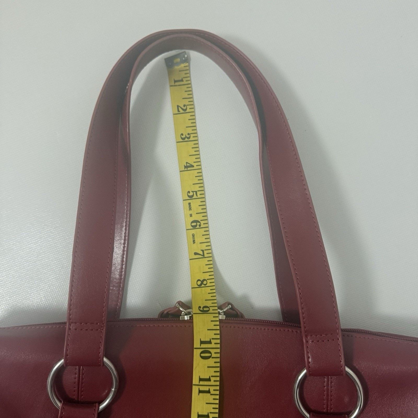 Other Franklin Covey Leather Bag Red Expandable Briefcase Laptop Size ONE SIZE - 14 Thumbnail