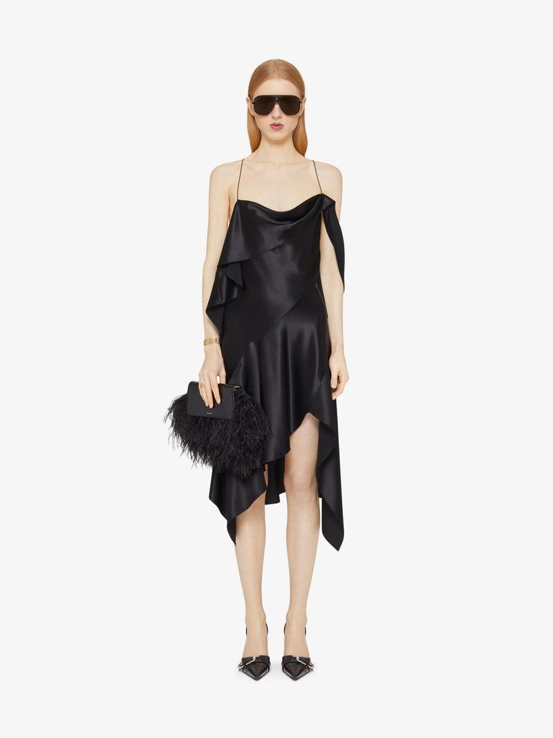 Givenchy o1n1vont0326 Asymmetric Draped Dress in Black Size XXS / US 00 / IT 34 - 2 Thumbnail