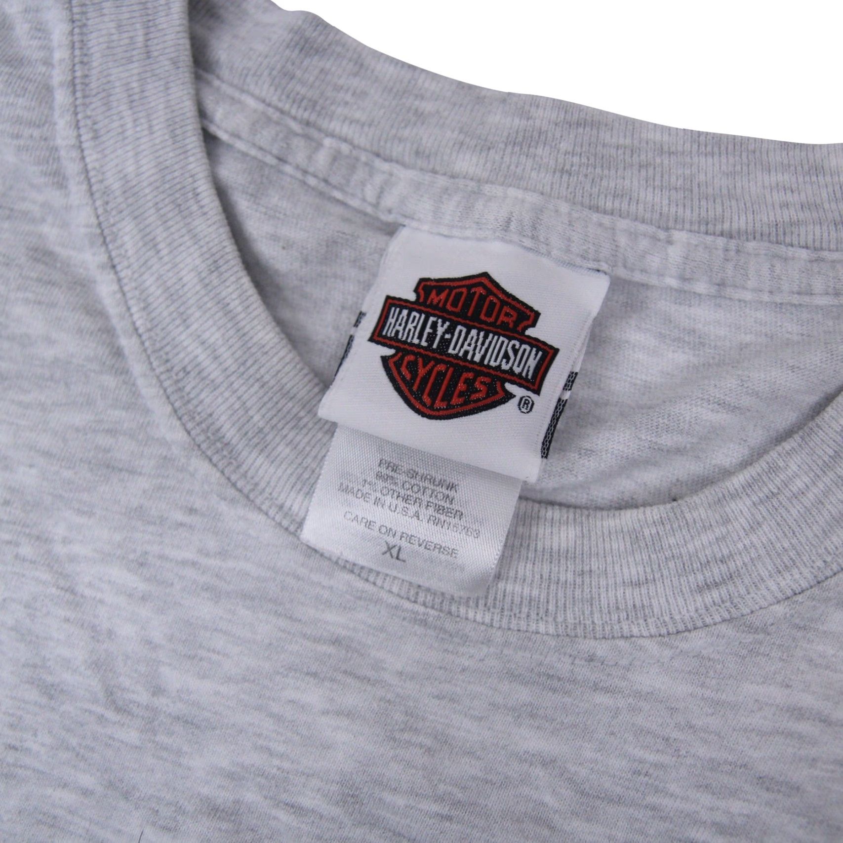 Harley Davidson VINTAGE Harley-Davidson Mens XL T-Shirt Gray Allover Print V-twin Graphic Shirt Size US XL / EU 56 / 4 - 3 Thumbnail