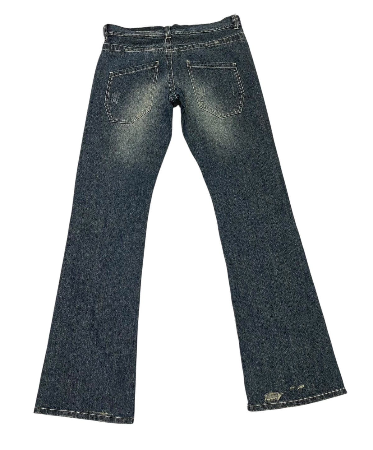 Japanese Brand Tornado mart x Ecstrail flare distressed jeans Size US 32 / EU 48 - 6 Thumbnail
