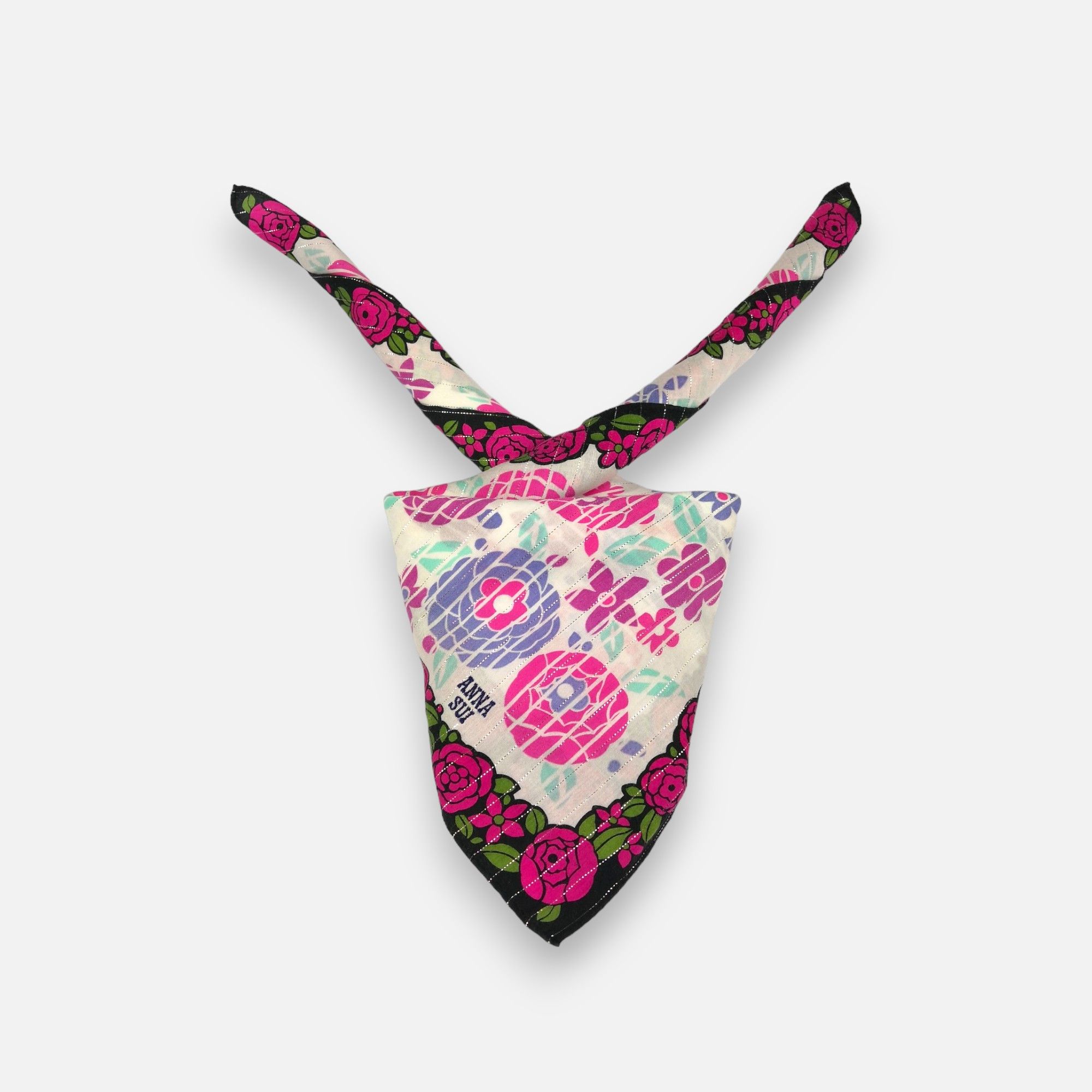 Anna Sui × Vintage Vintage Anna Sui Handkerchief Pocket Square Bandana Size ONE SIZE - 1 Thumbnail