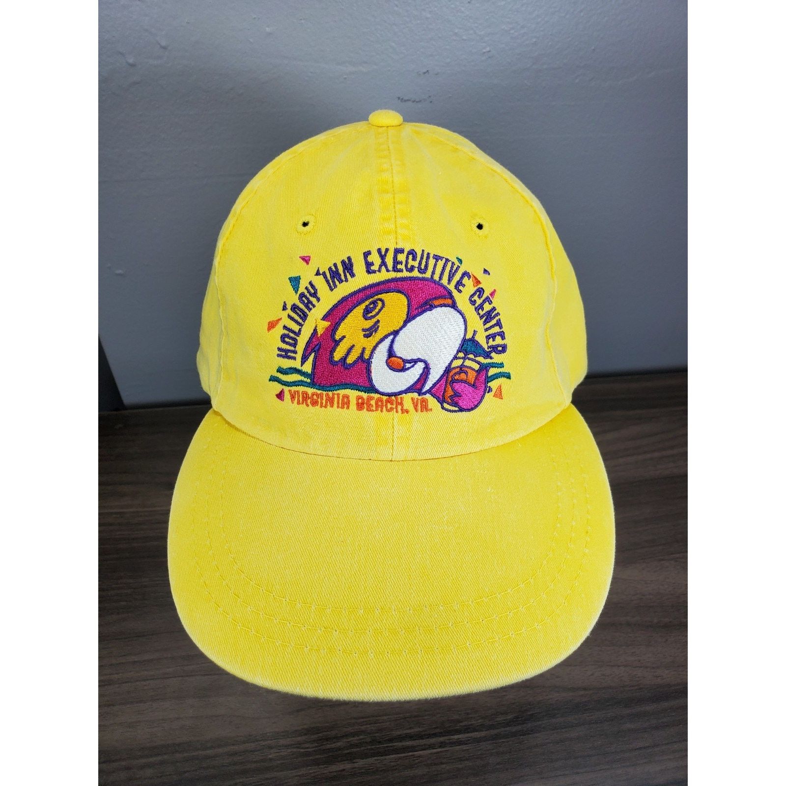 Adams Holiday Inn Executive Center Hat Virginia Beach Yellow Cap Size ONE SIZE - 2 Thumbnail