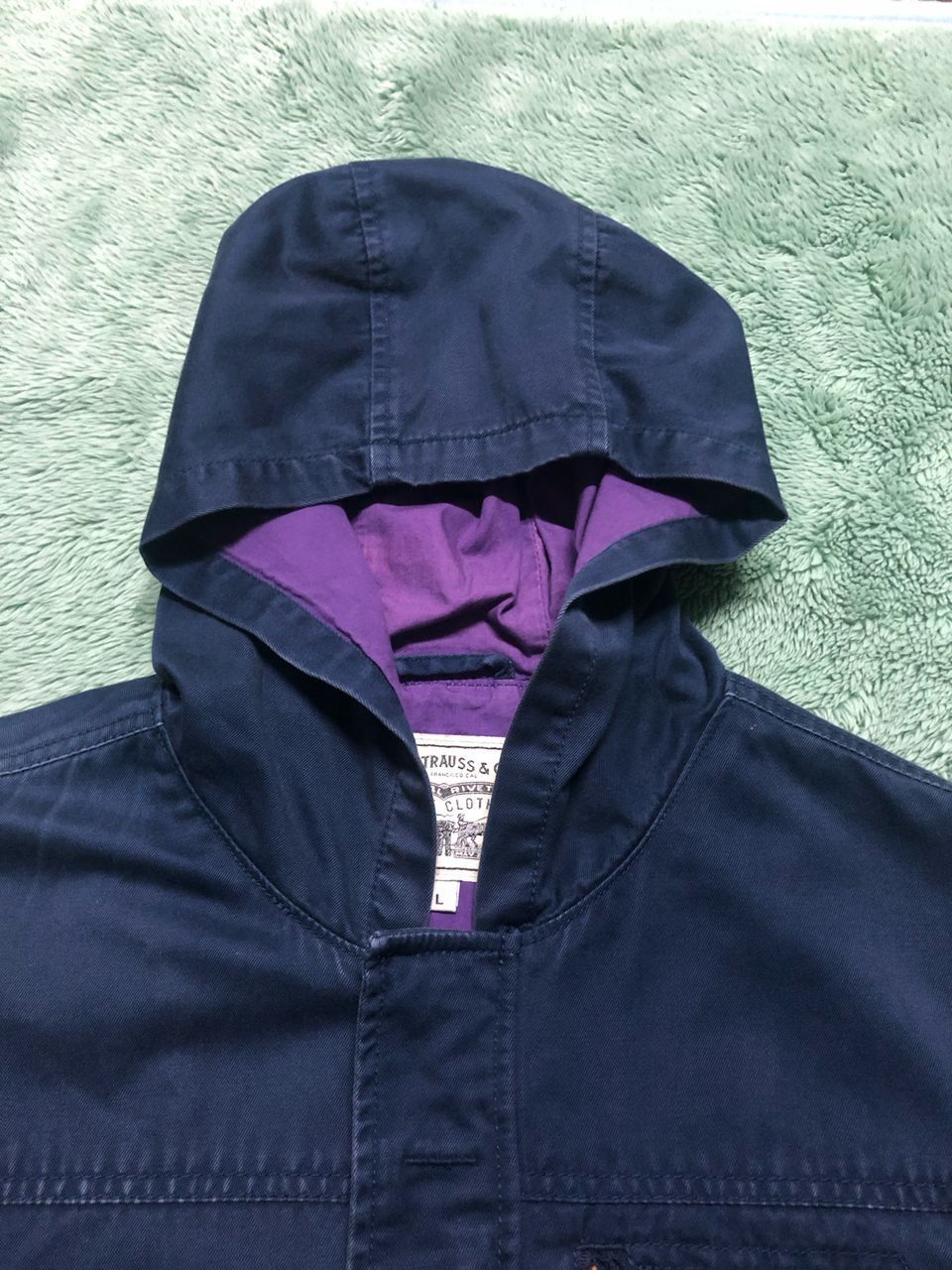 Japanese Brand × Levi's × Levi's Vintage Clothing LEVI'S HEAVY COTTON HOODED JACKET SUNFADED FADED Size US M / EU 48-50 / 2 - 5 Thumbnail