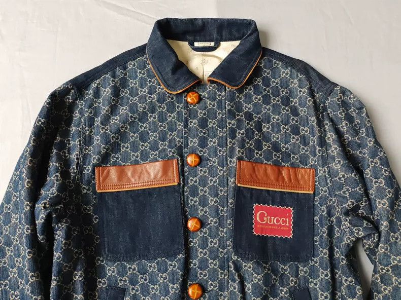 Gucci Gucci Full-print leather denim jacket 2501-Nextarrow Size US M / EU 48-50 / 2 - 3 Thumbnail