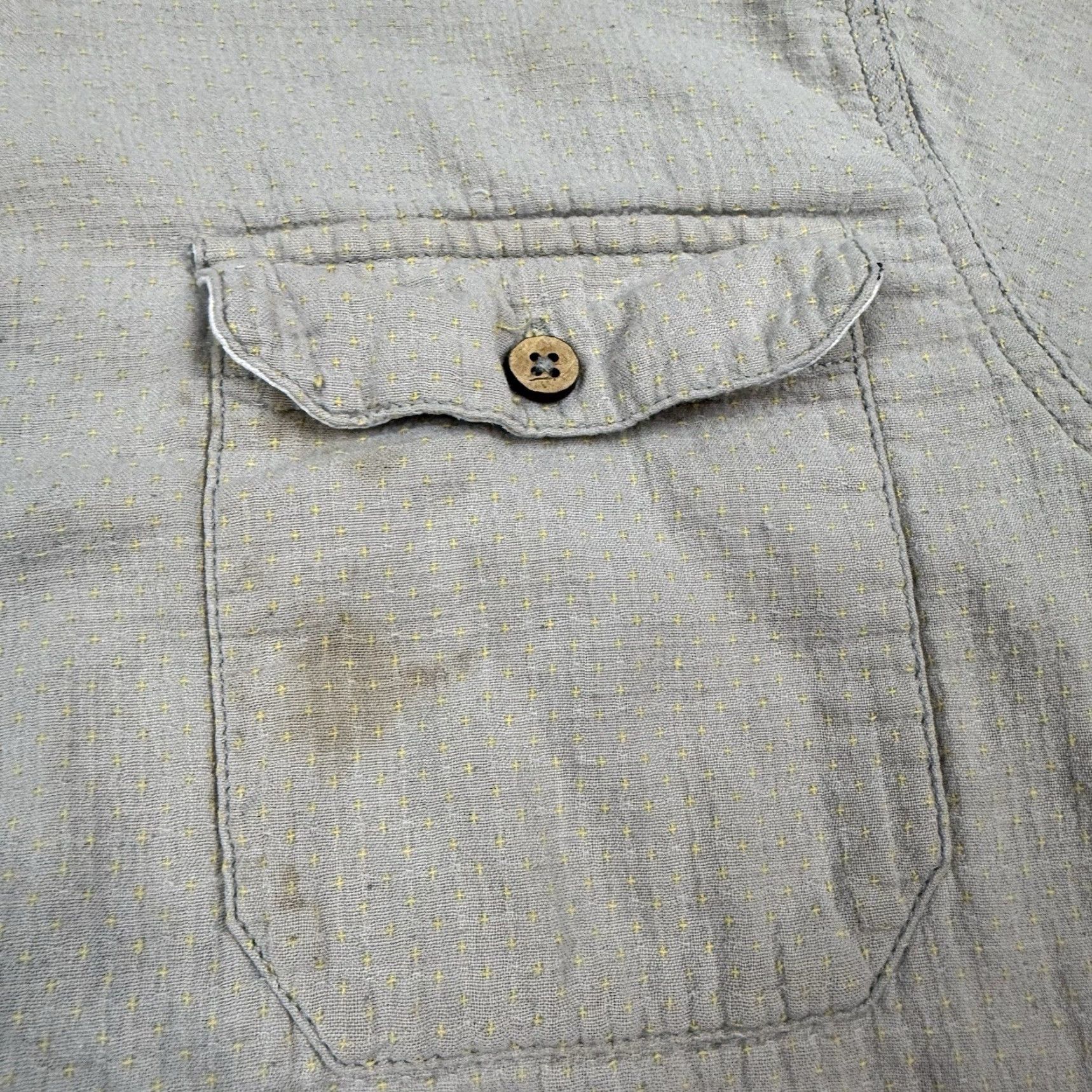 Gramicci VINTAGE Gramicci Shirt Mens L Beige Button-Up Collar Short Sleeve Hiking Size US L / EU 52-54 / 3 - 3 Thumbnail