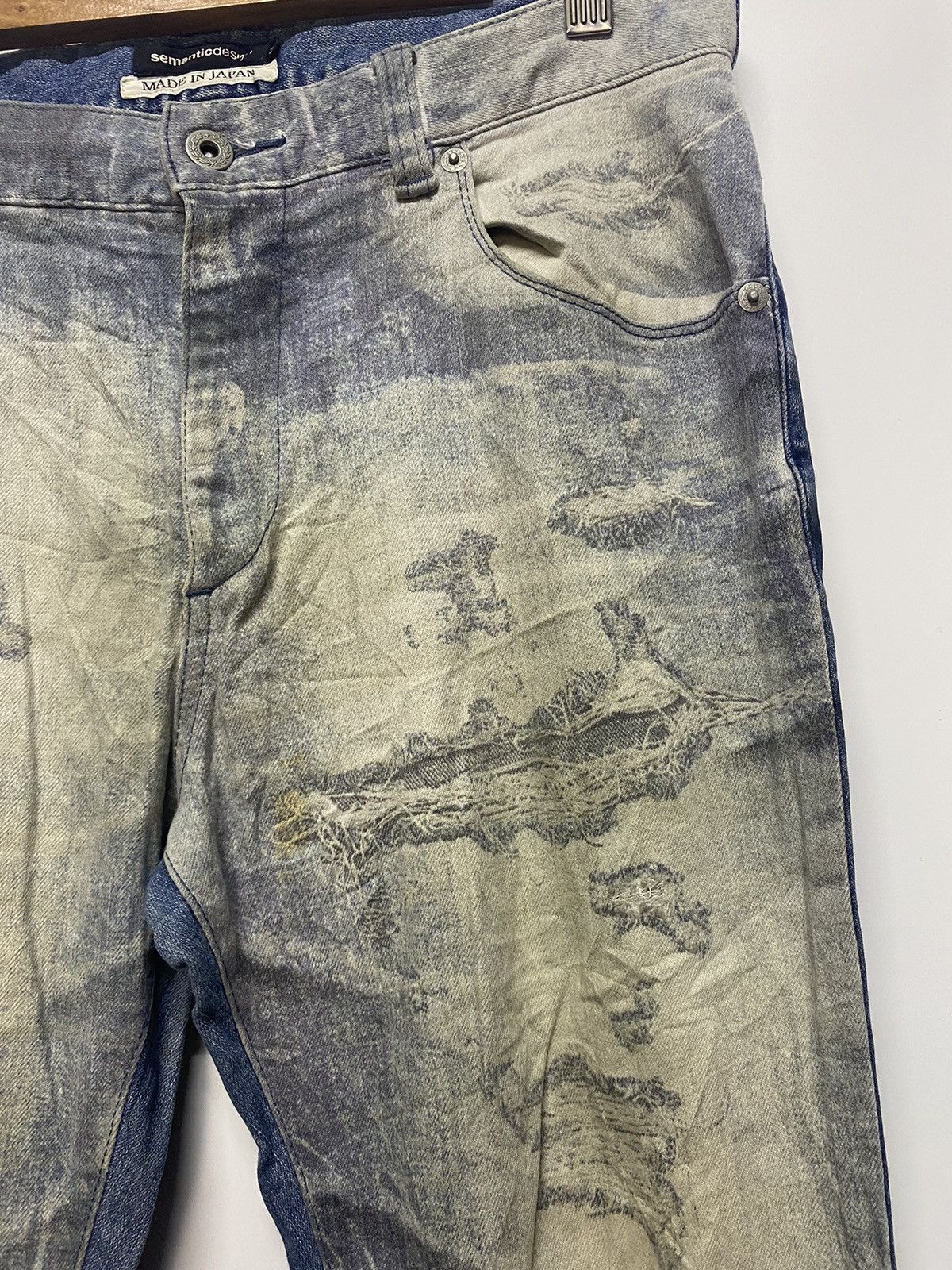 Hysteric Glamour Semantic Design Distressed Denim Stretch Jeans Art Size US 32 / EU 48 - 7 Thumbnail