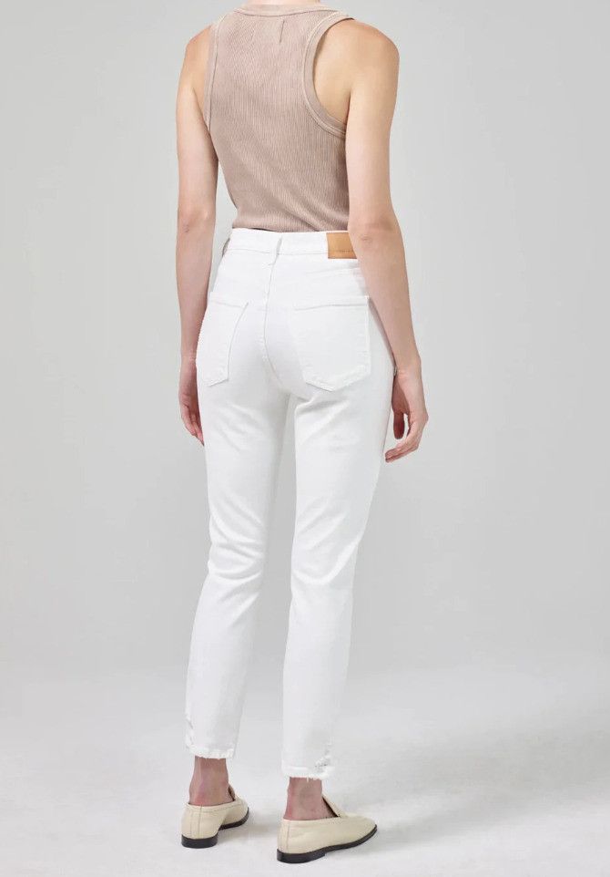 Citizens Of Humanity Citizens of Humanity Jolene High Rise Jeans White Out ( 24 ) Size 24" / US 00 / IT 34 - 2 Thumbnail