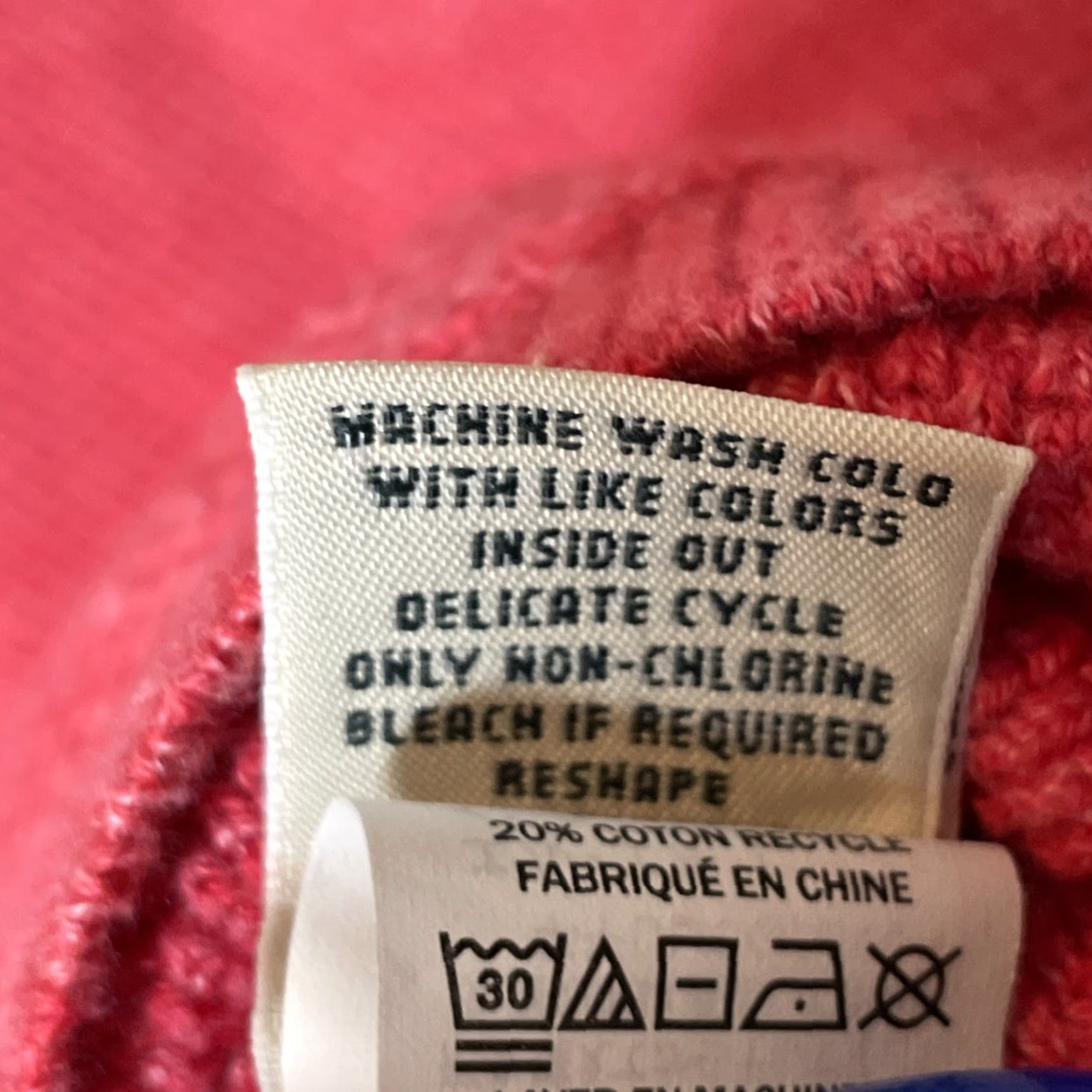 Vintage LL Bean Womens M Reg Cotton Sweater Red Pink Classic Pullover Knit Crew Ne*ck Raglan Long Sleeve Office Casual Winter Spring Fall All Seasons Mens? Size M / US 6-8 / IT 42-44 - 6 Thumbnail