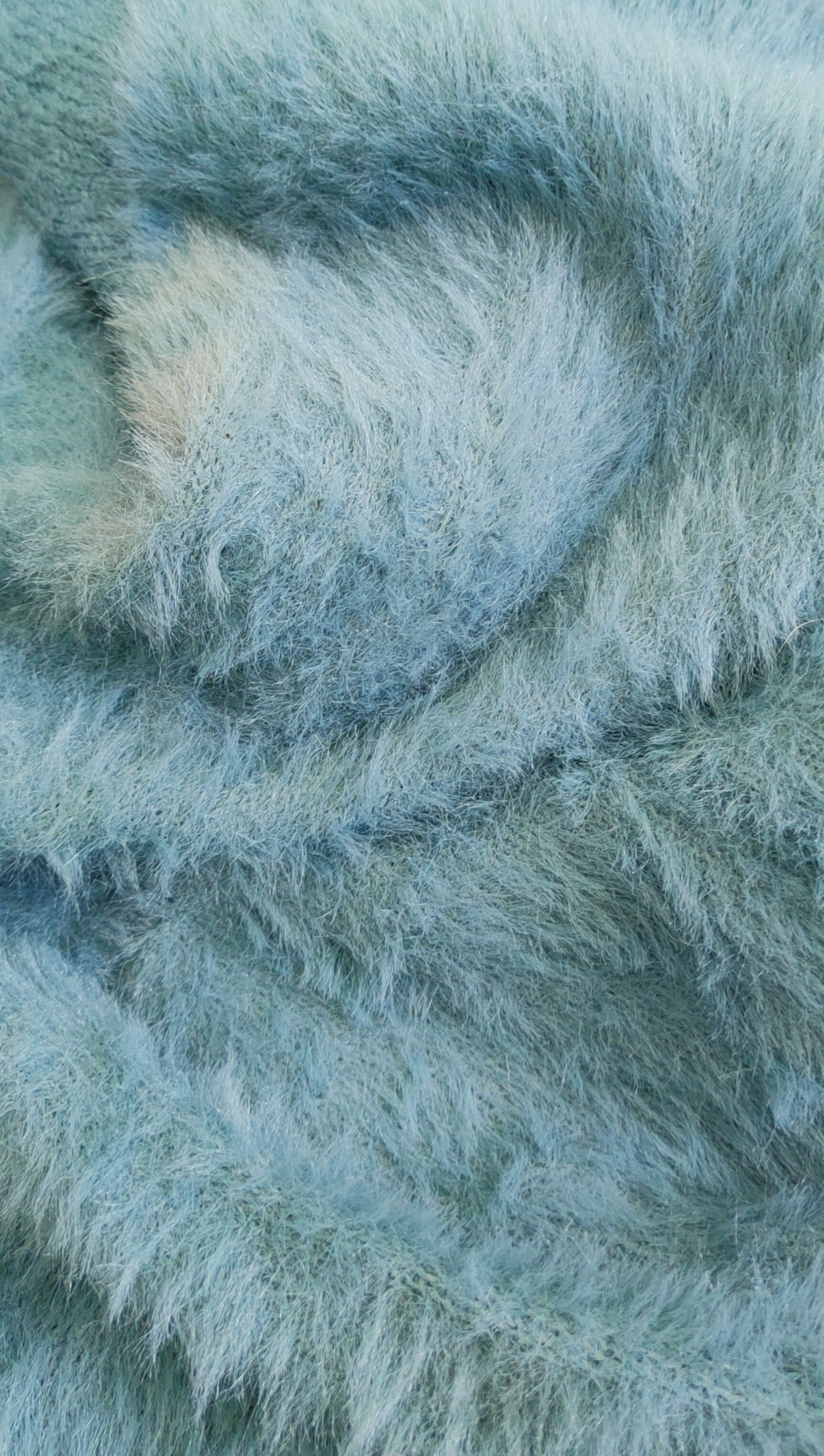 Homespun Knitwear × Japanese Brand × Vintage Dreskip Turquoise Fur Mohair Knitwear Cardigan #S2038 Size M / US 6-8 / IT 42-44 - 10 Thumbnail